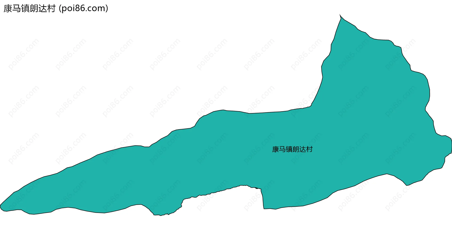 康马镇朗达村边界地图