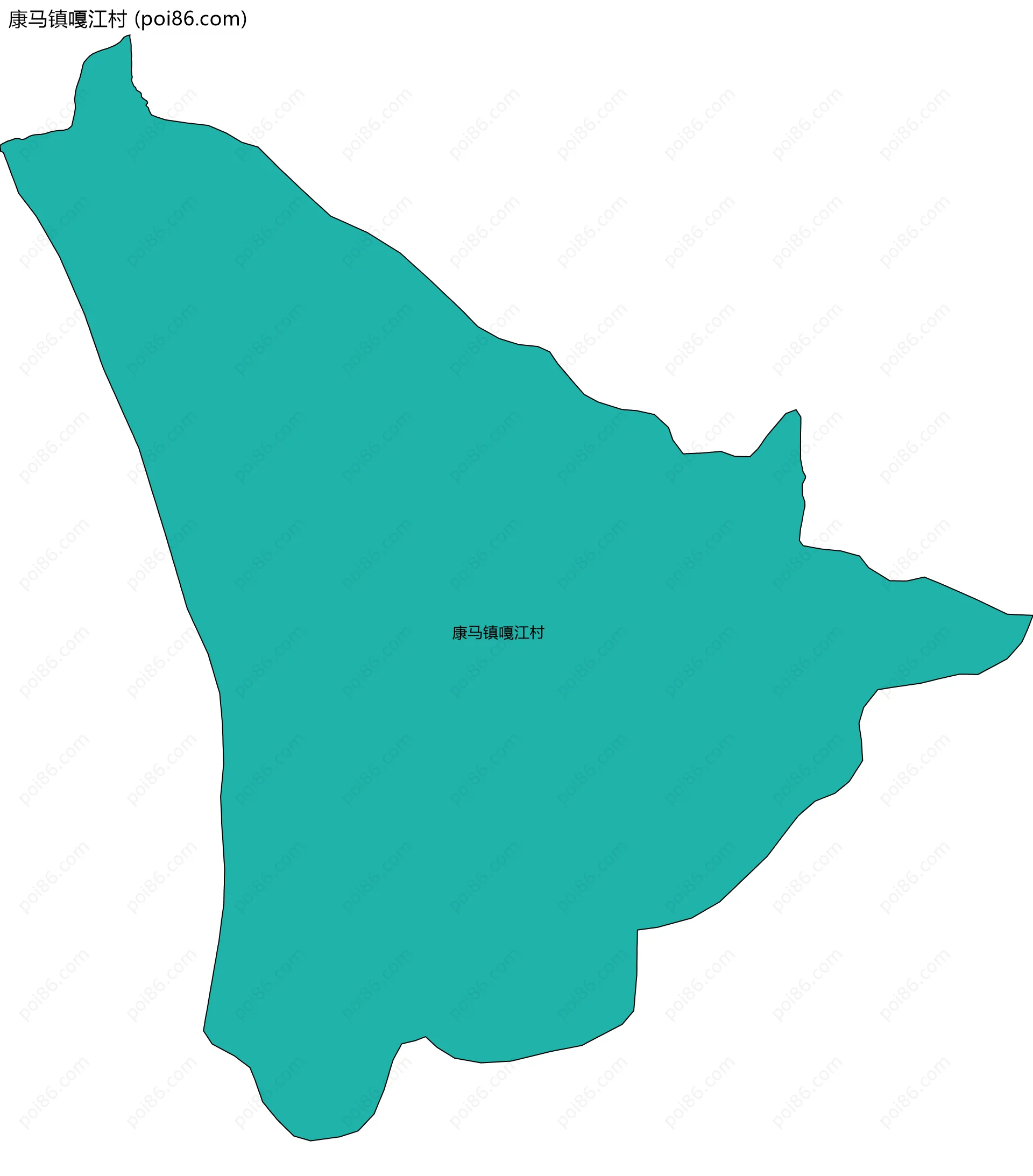 康马镇嘎江村边界地图