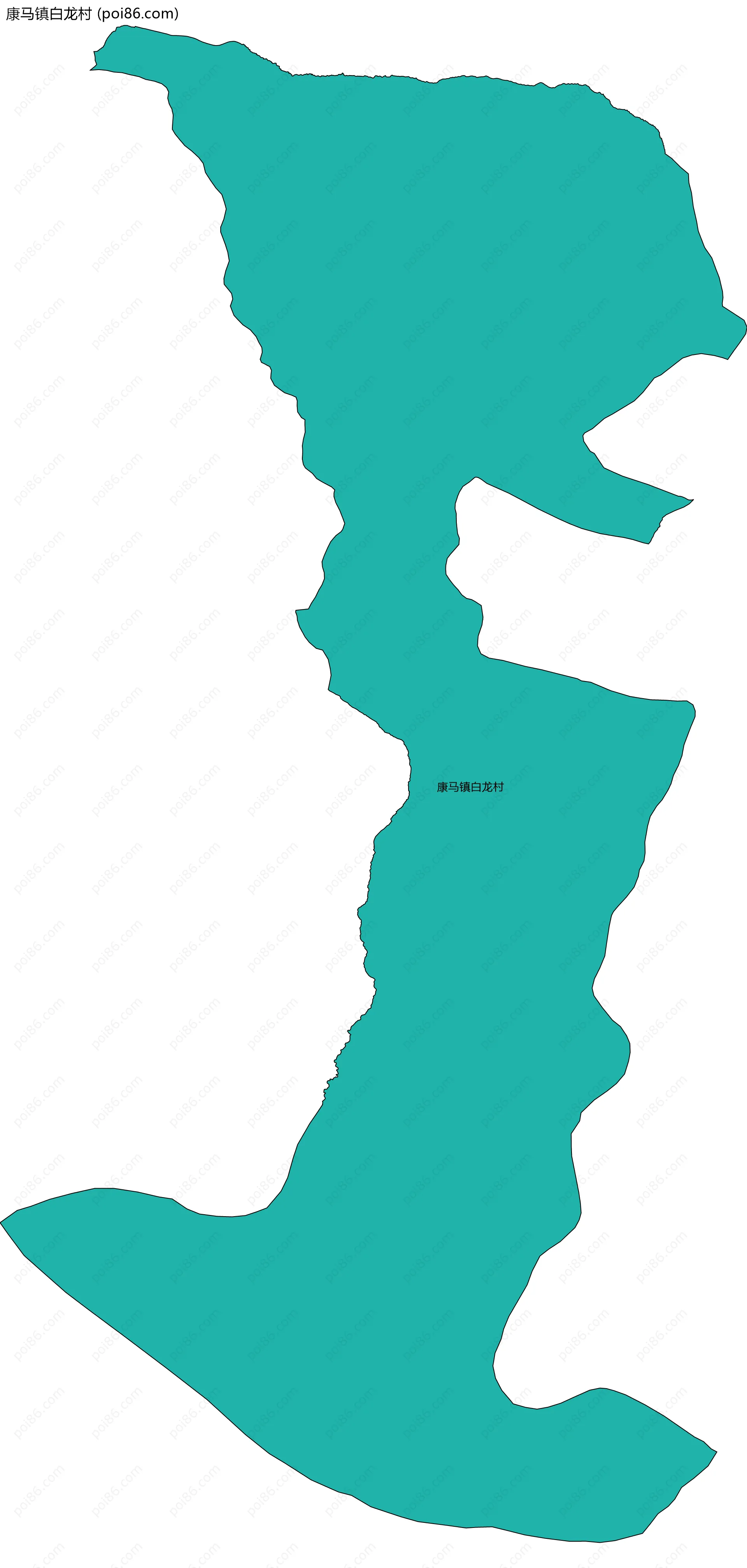 康马镇白龙村边界地图