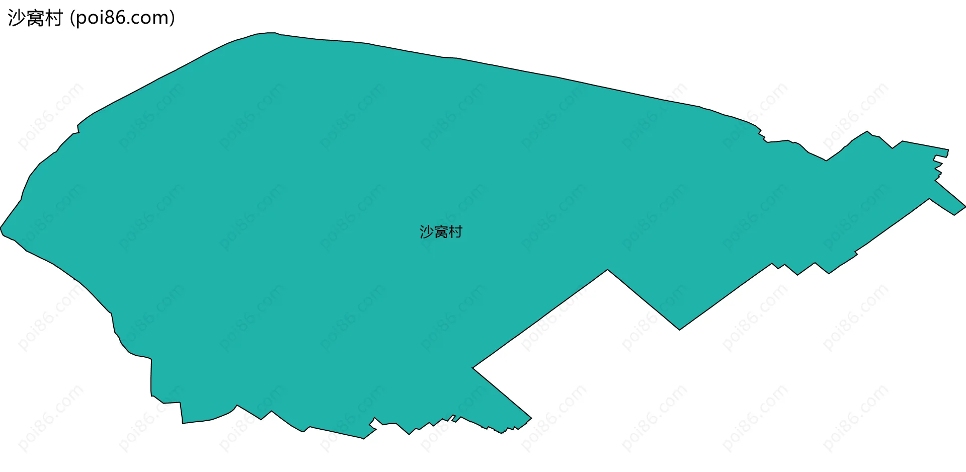 沙窝村边界地图