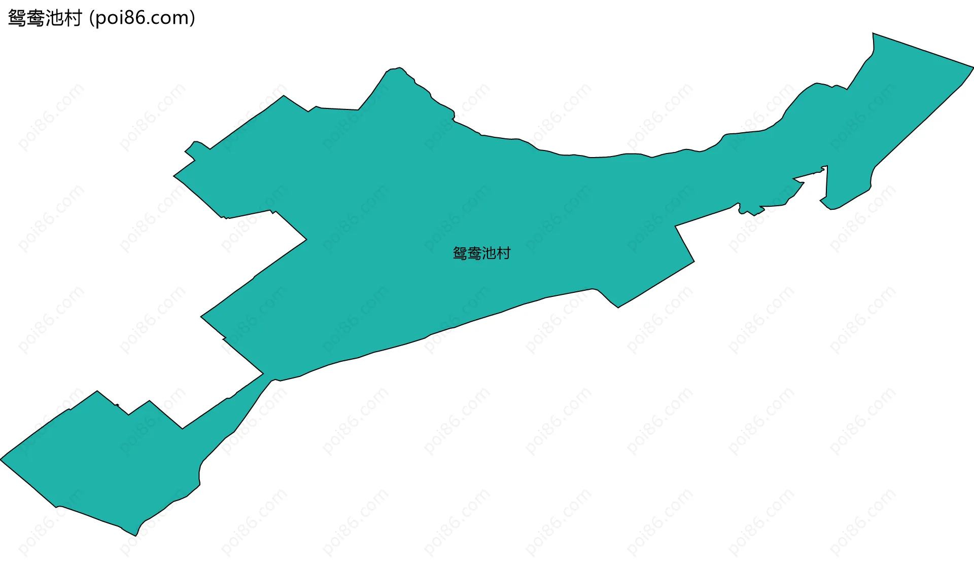 鸳鸯池村边界地图