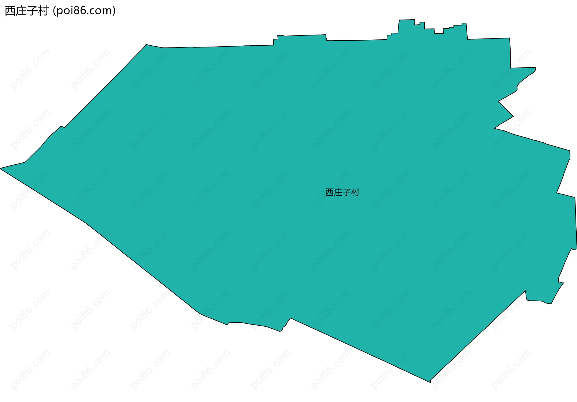 西庄子村边界地图