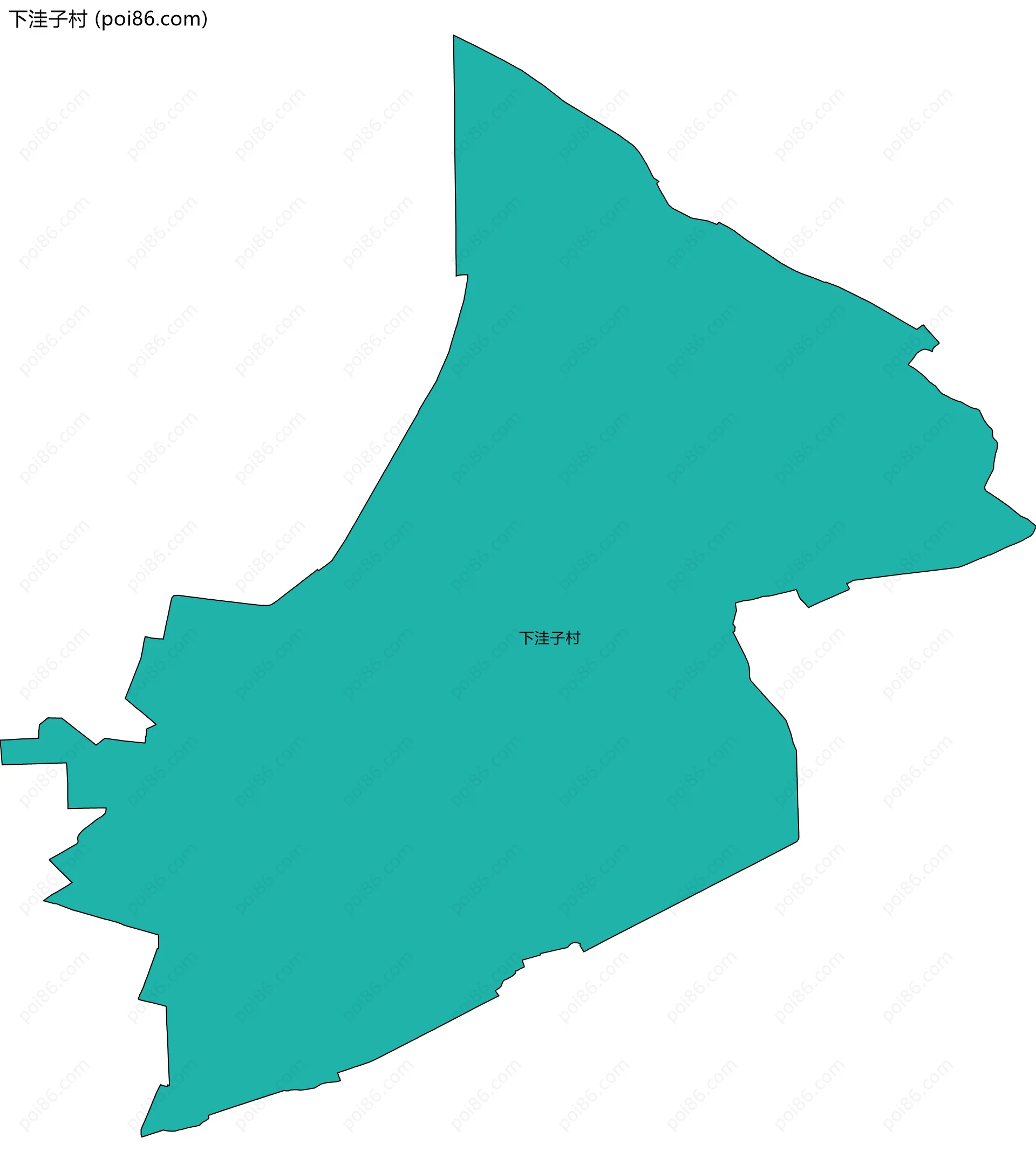 下洼子村边界地图