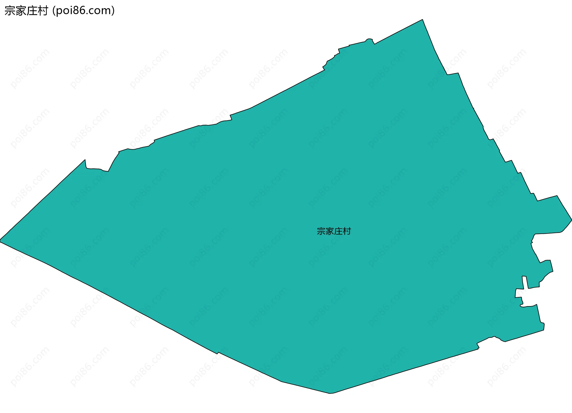 宗家庄村边界地图