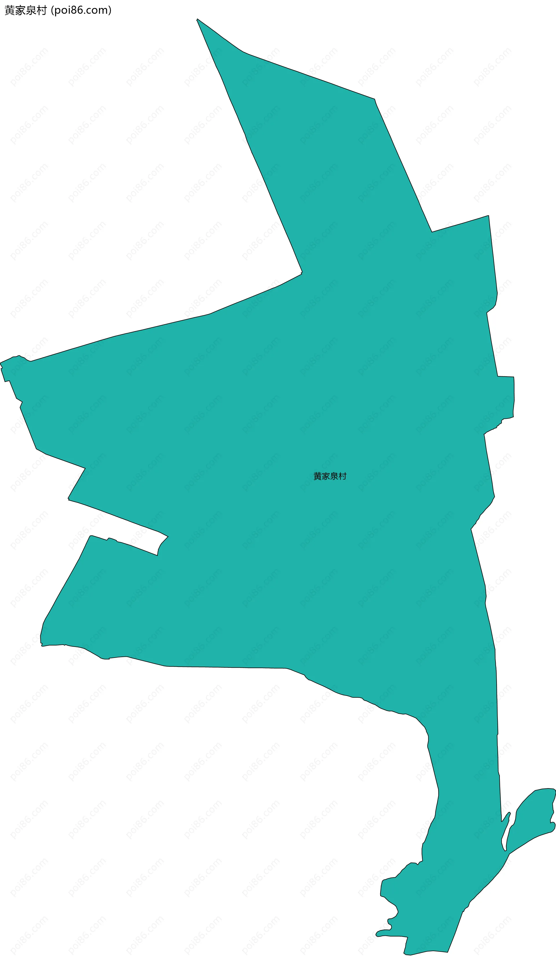 黄家泉村边界地图