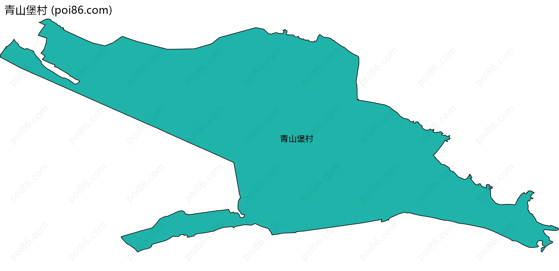 青山堡村边界地图