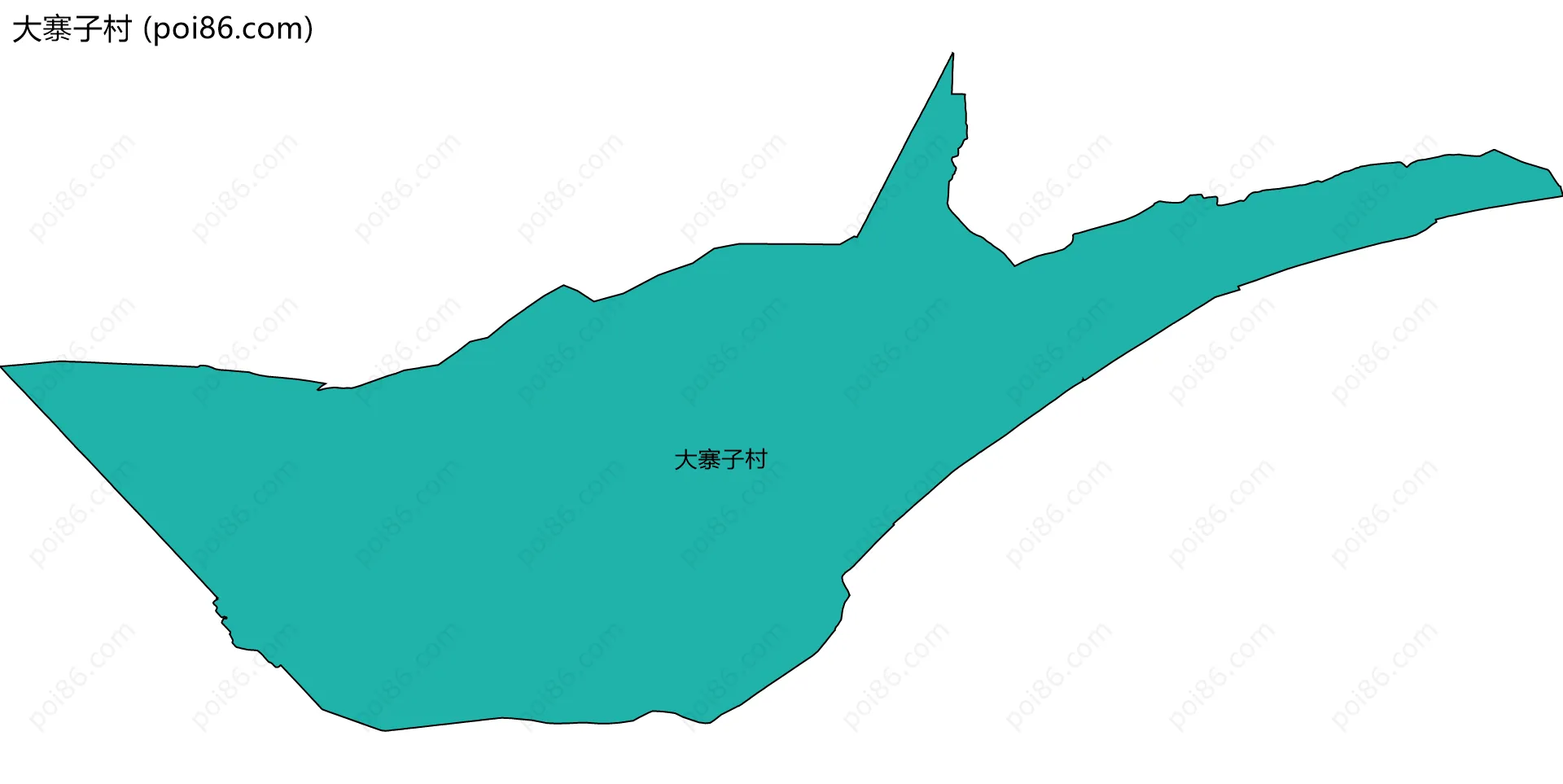 大寨子村边界地图