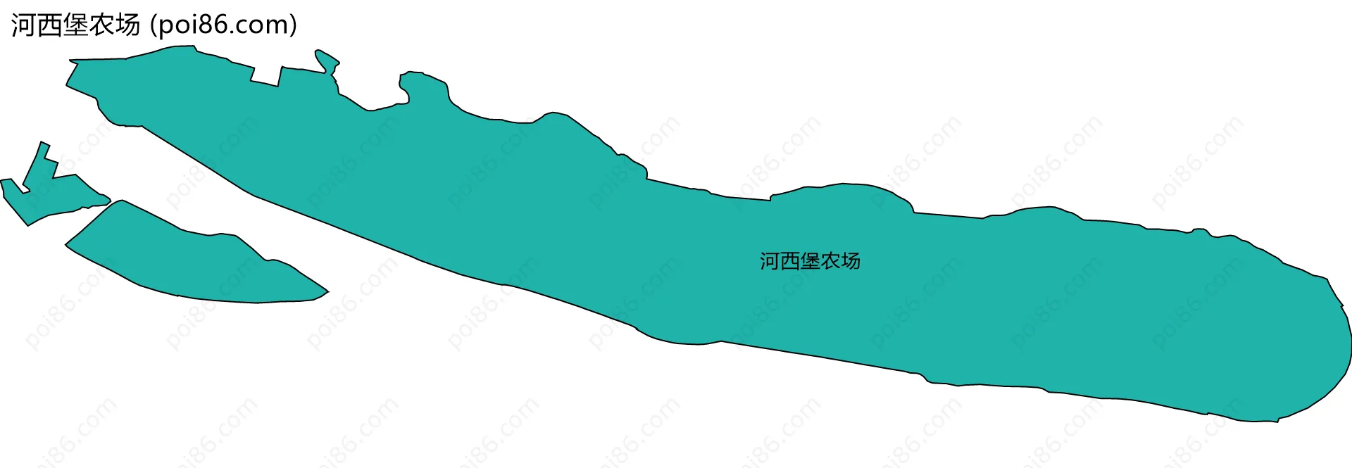 河西堡农场边界地图