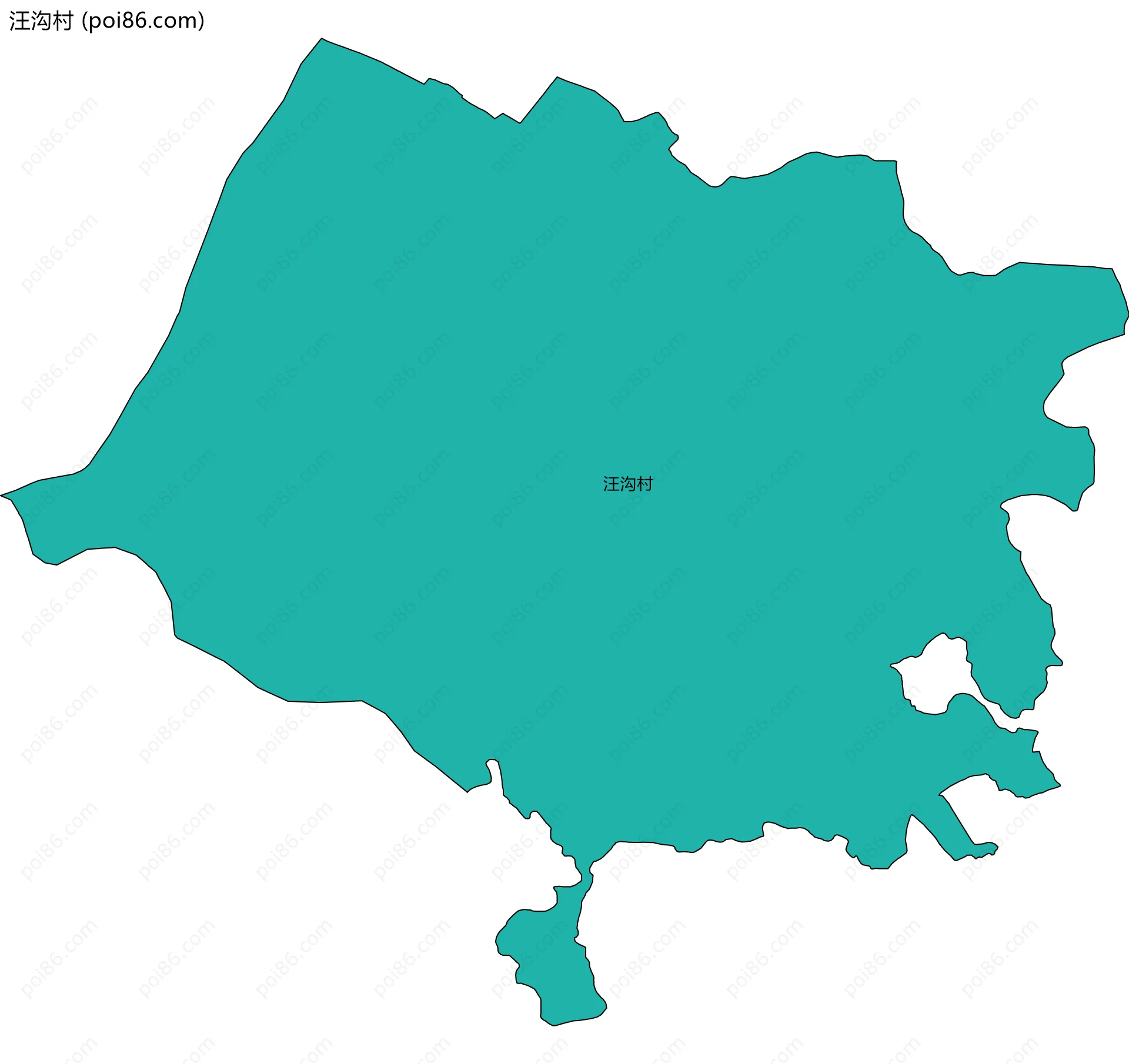 汪沟村边界地图