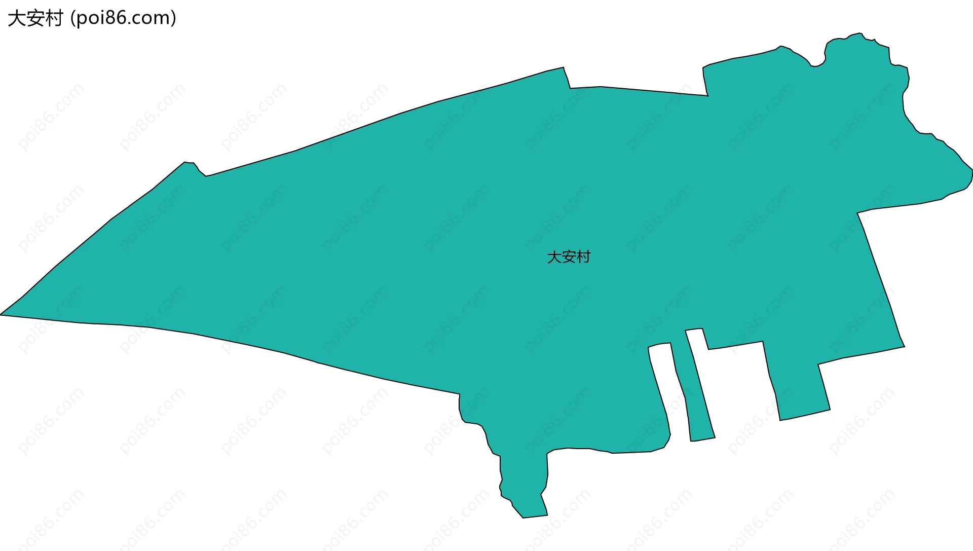 大安村边界地图