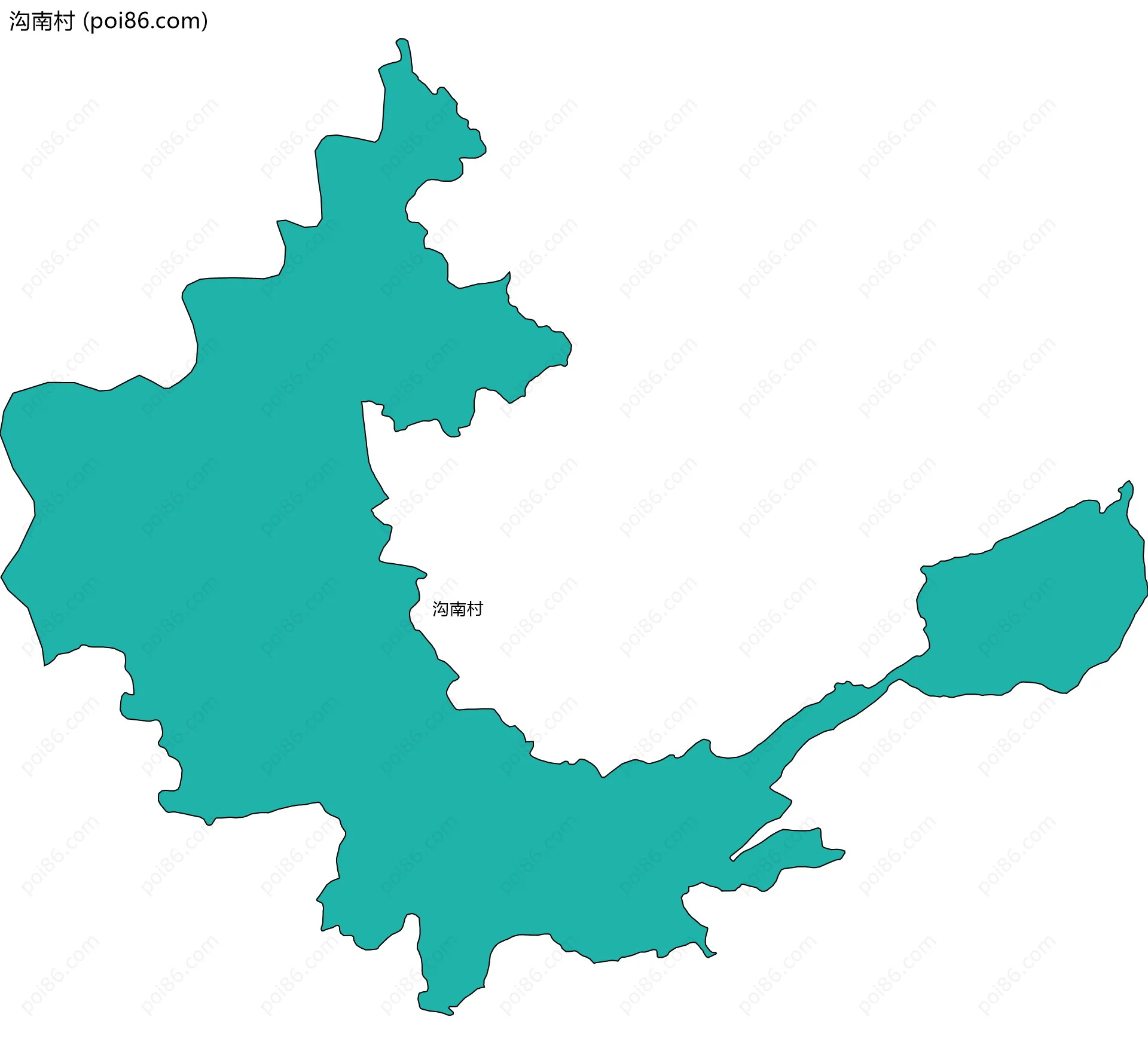 沟南村边界地图