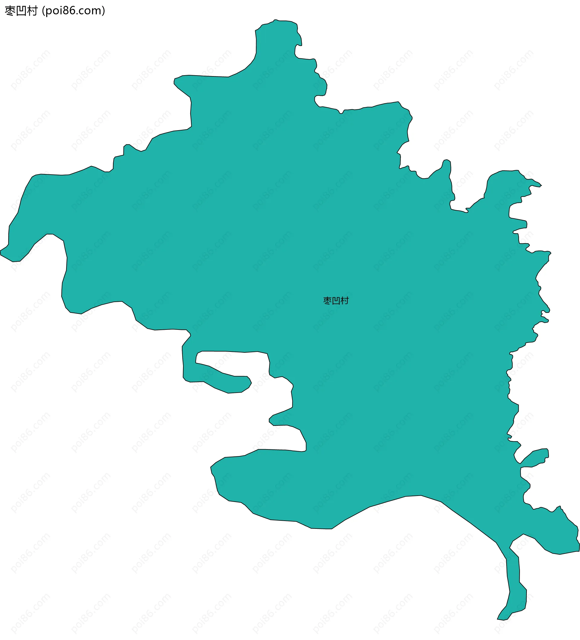 枣凹村边界地图