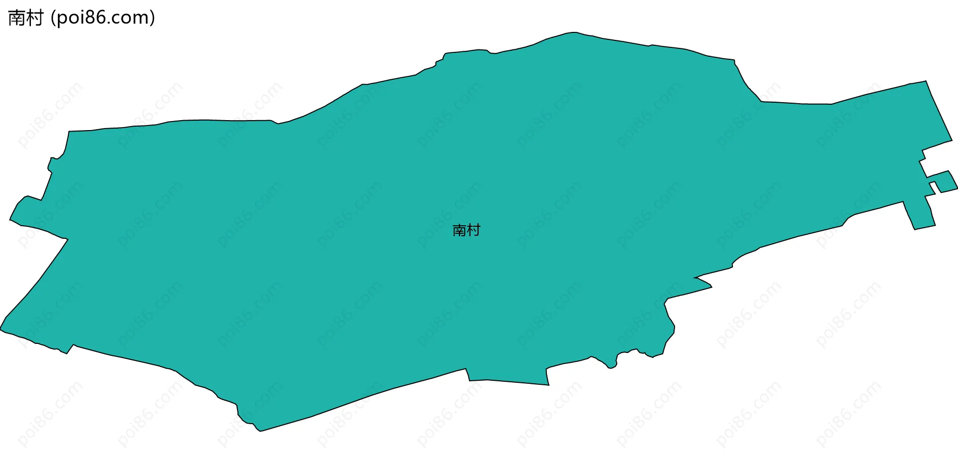 南村边界地图