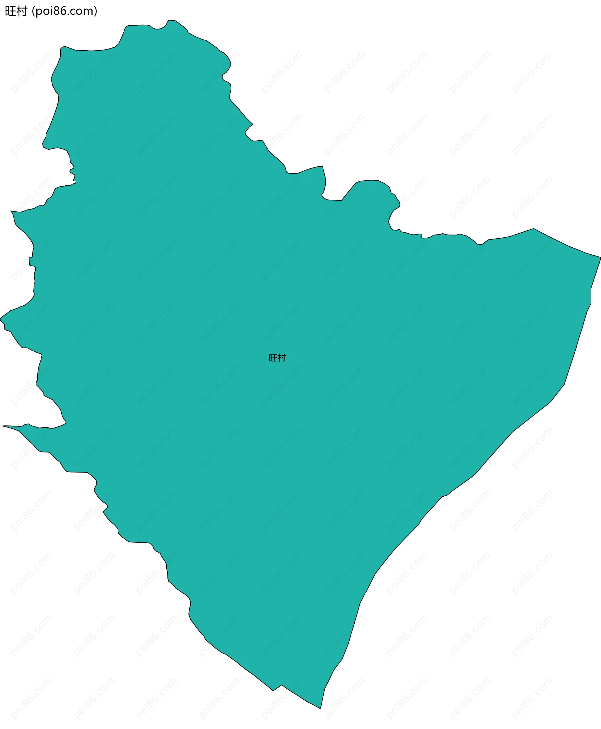 旺村边界地图