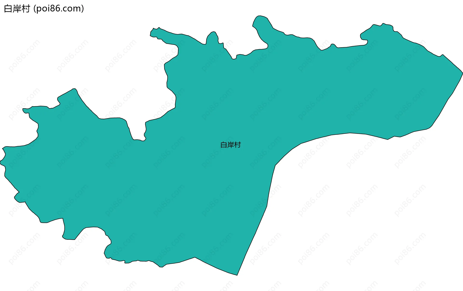 白岸村边界地图