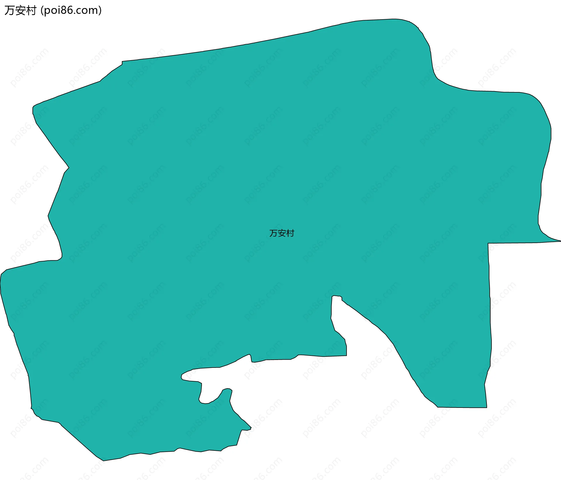万安村边界地图
