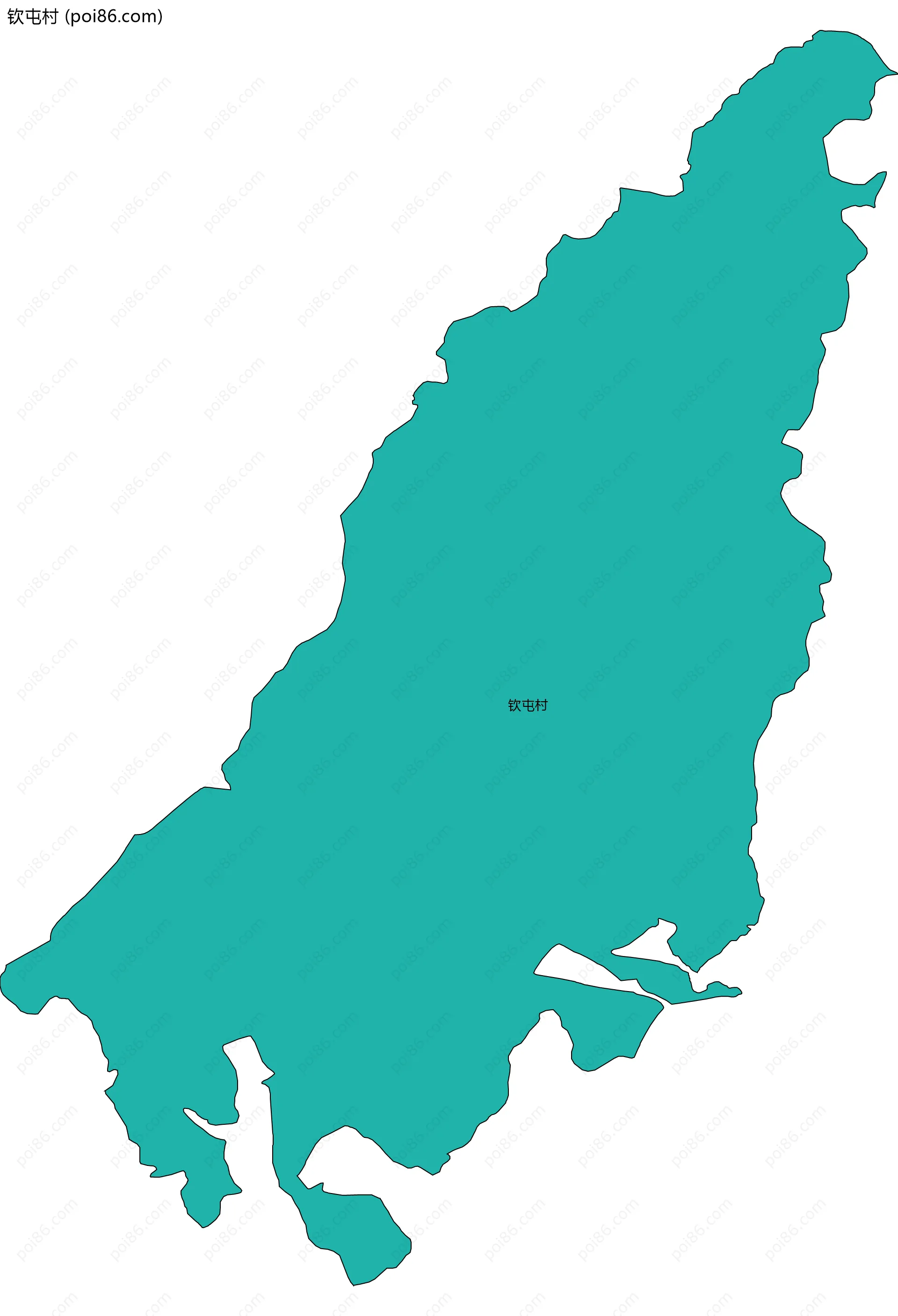 钦屯村边界地图