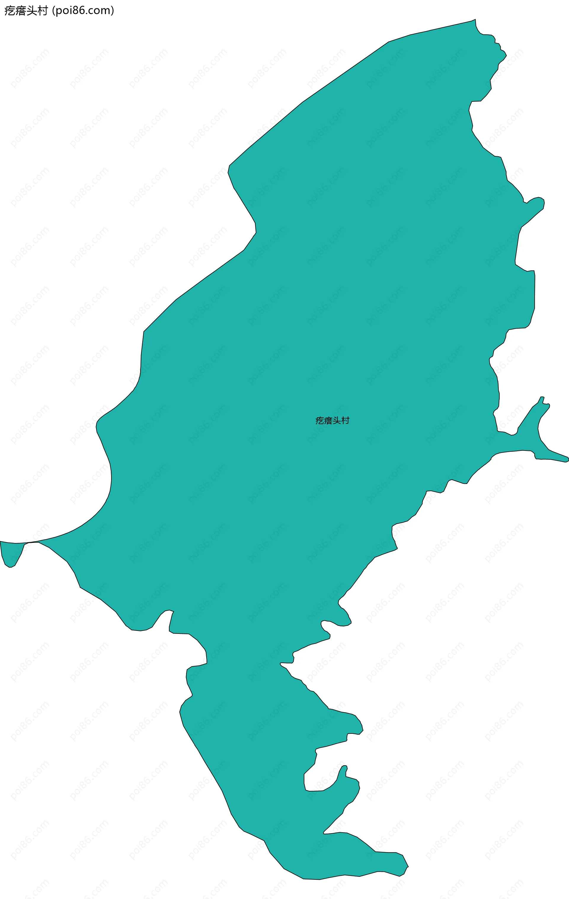 疙瘩头村边界地图