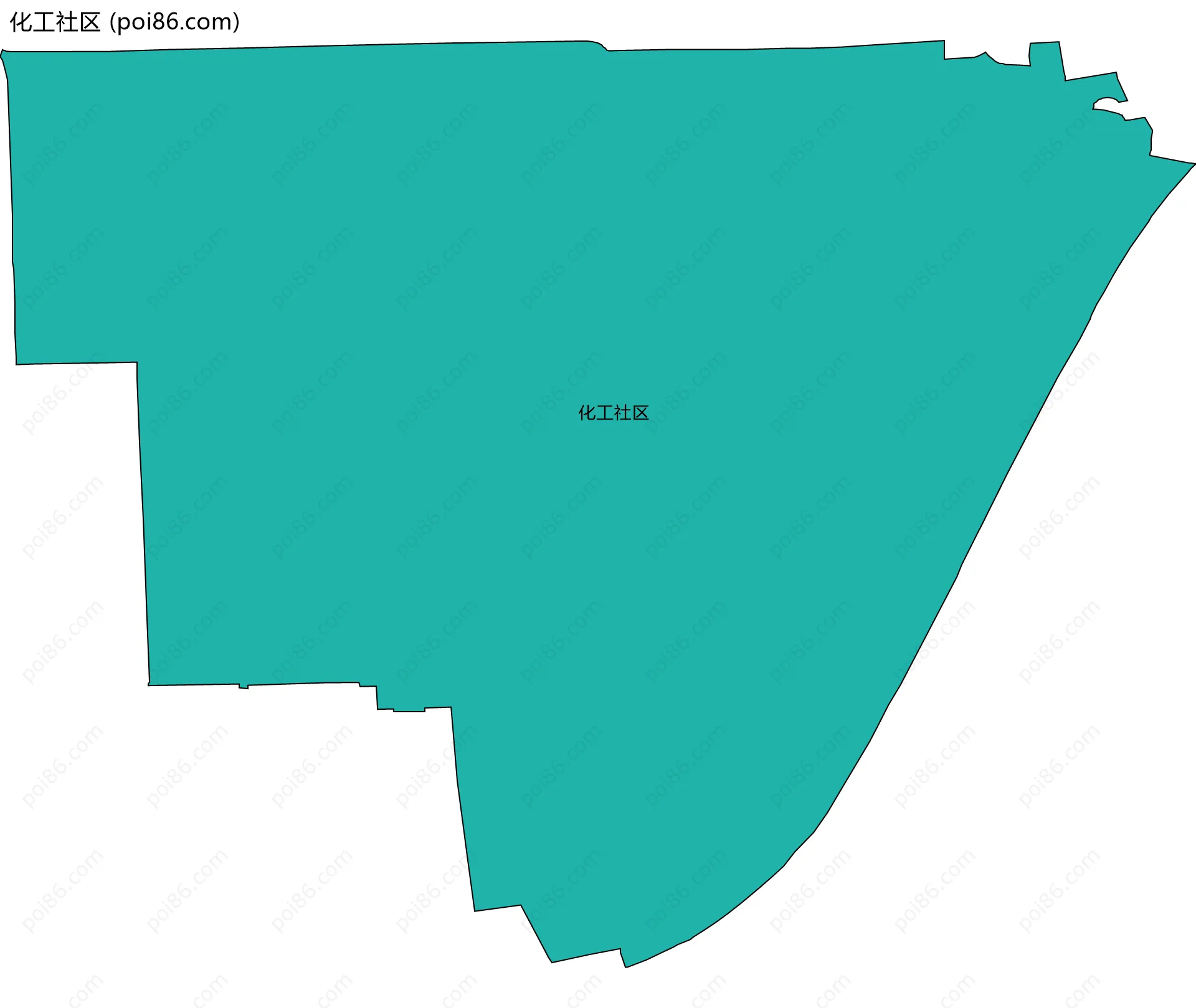 化工社区边界地图