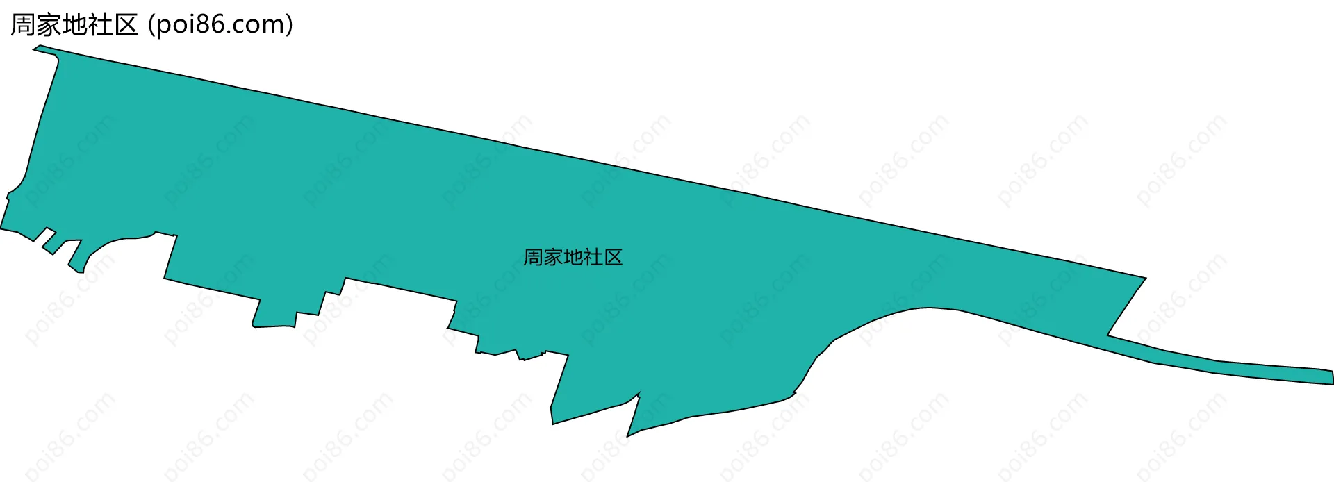 周家地社区边界地图