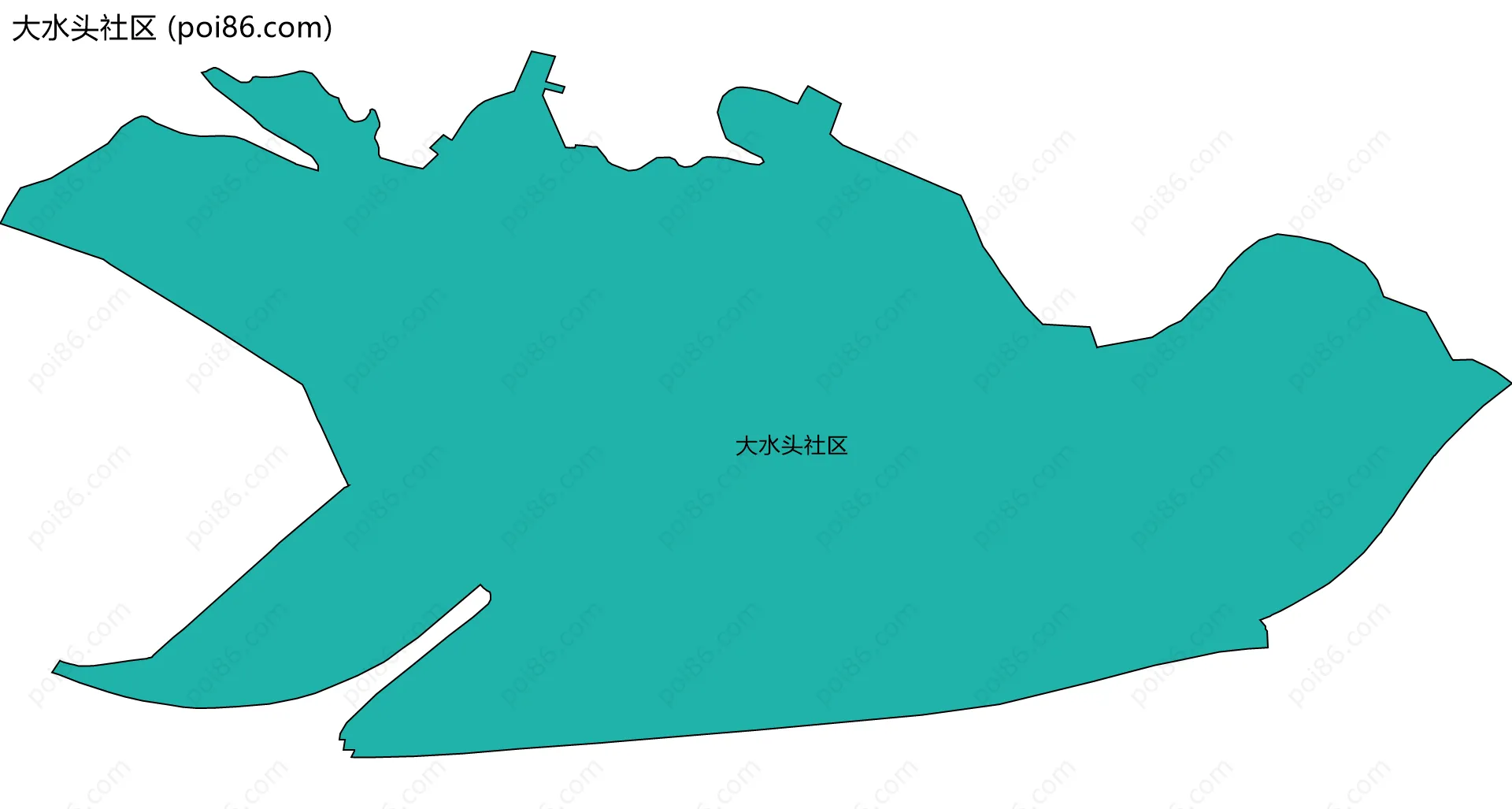 大水头社区边界地图