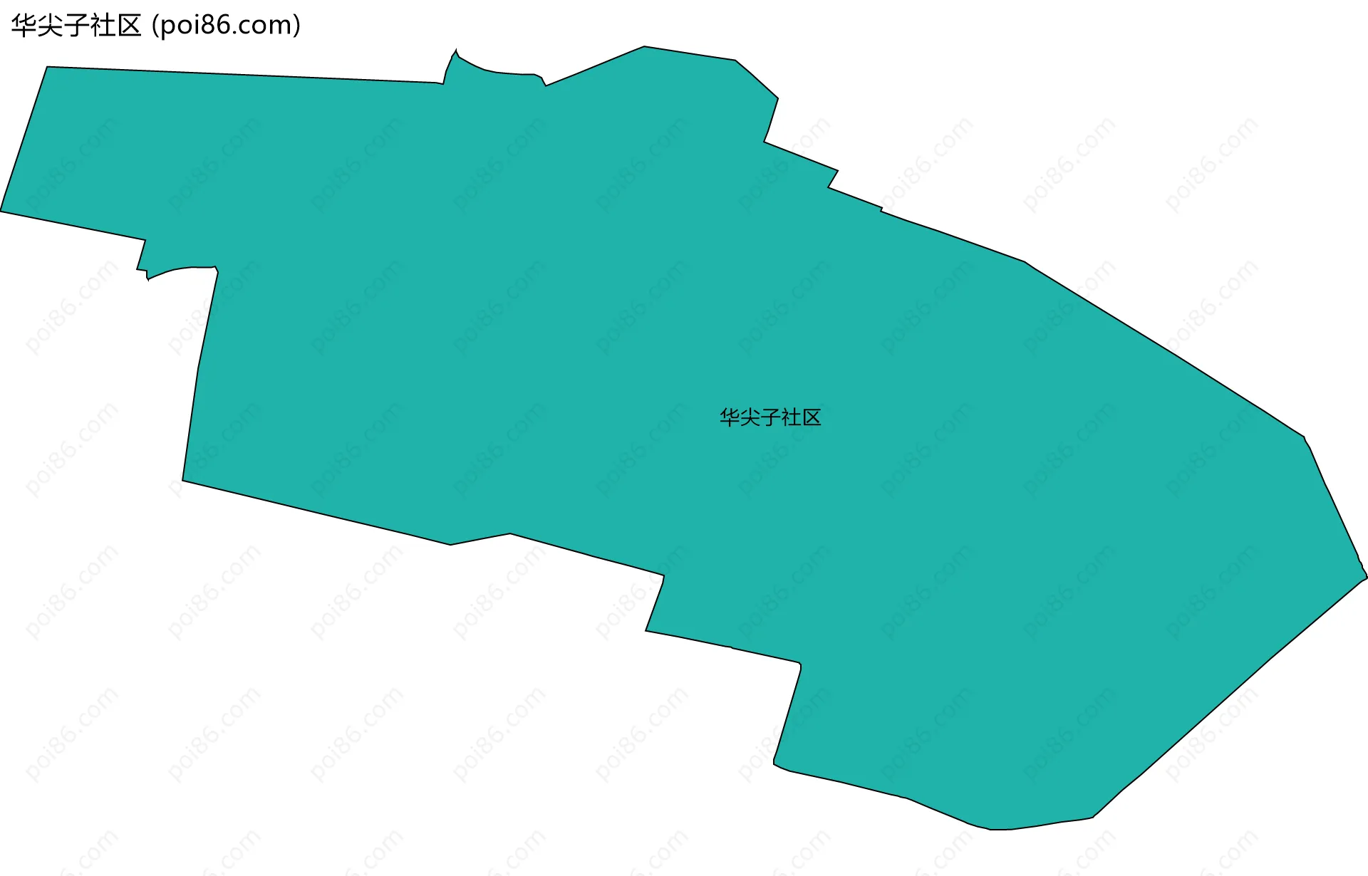 华尖子社区边界地图