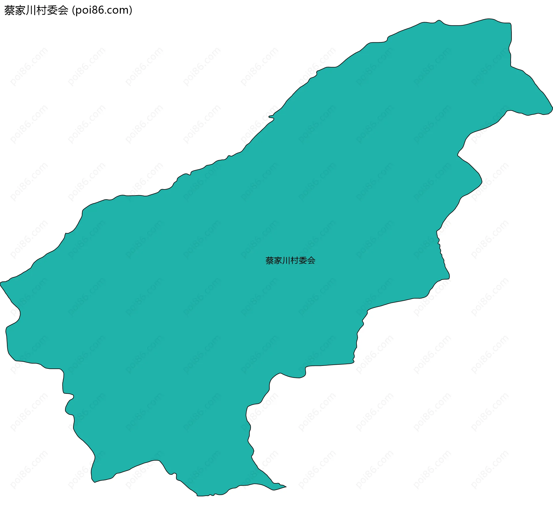 蔡家川村委会边界地图