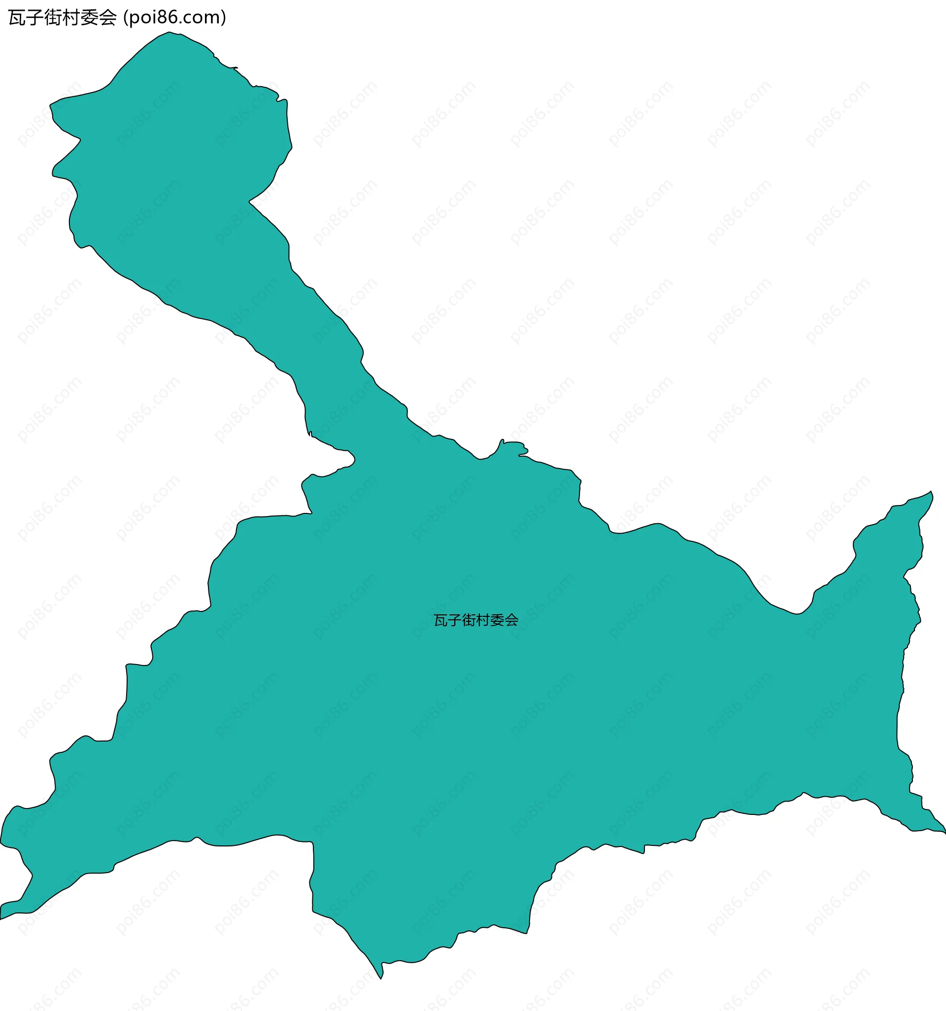 瓦子街村委会边界地图