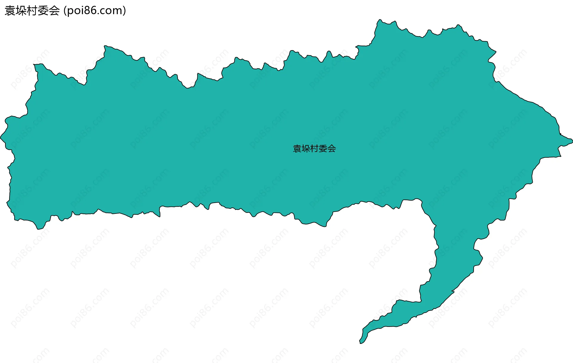 袁垛村委会边界地图