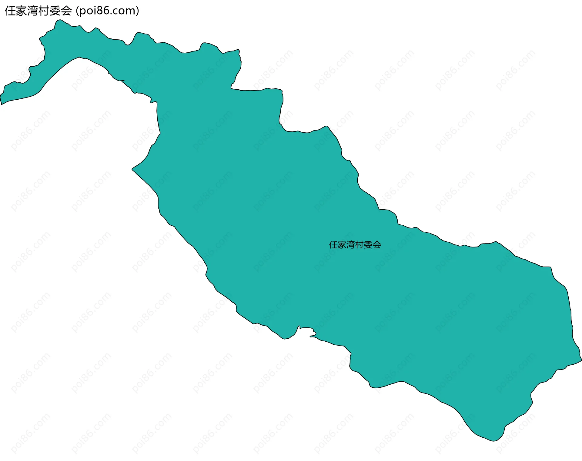 任家湾村委会边界地图