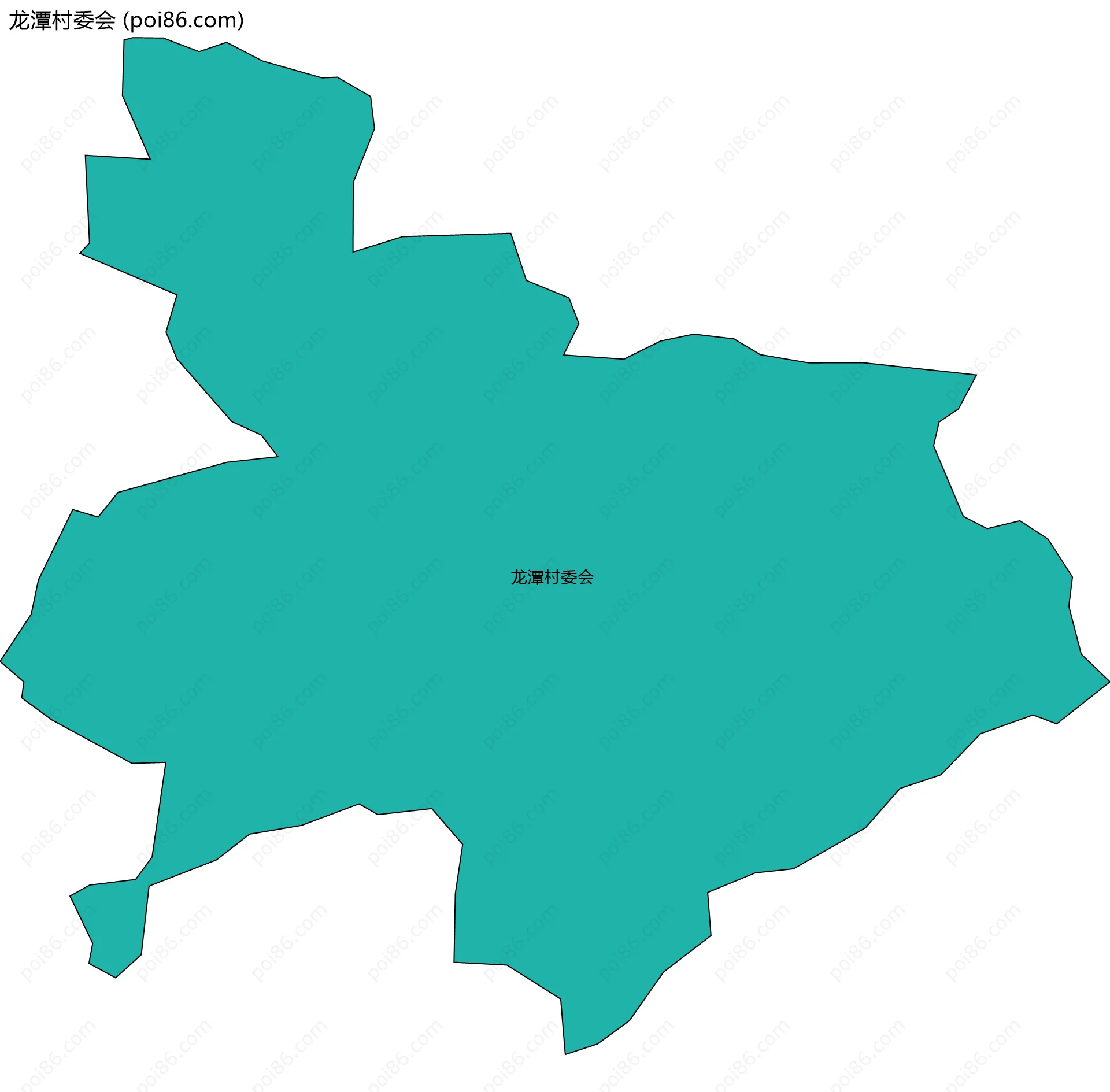 龙潭村委会边界地图