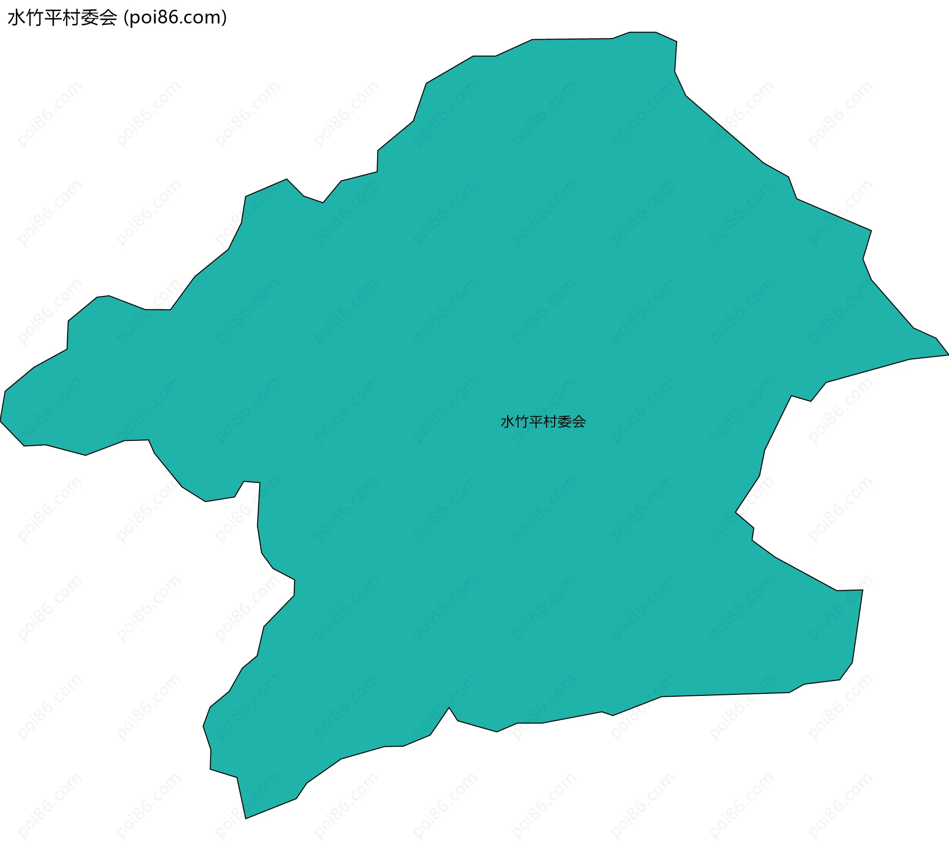 水竹平村委会边界地图