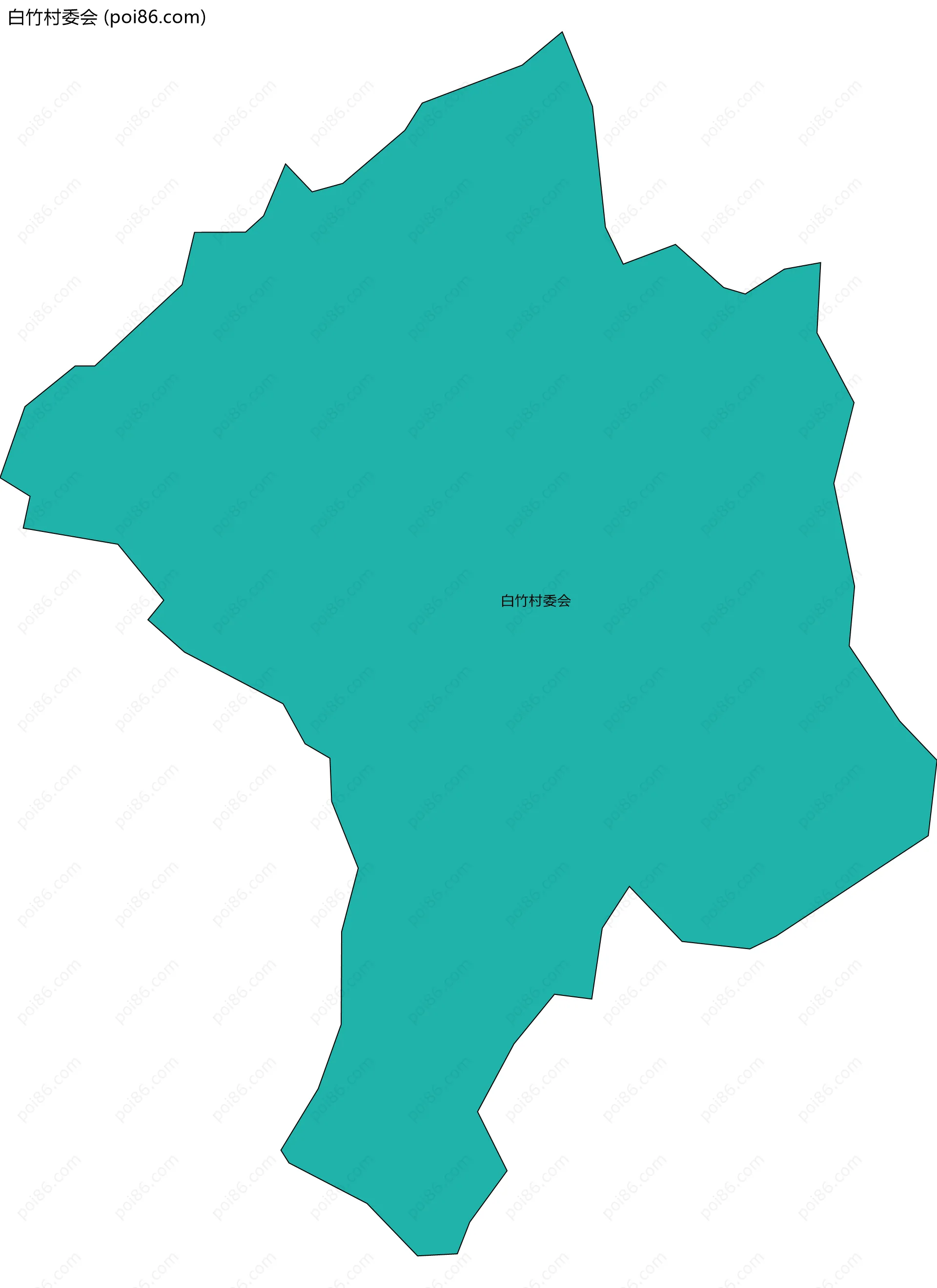 白竹村委会边界地图