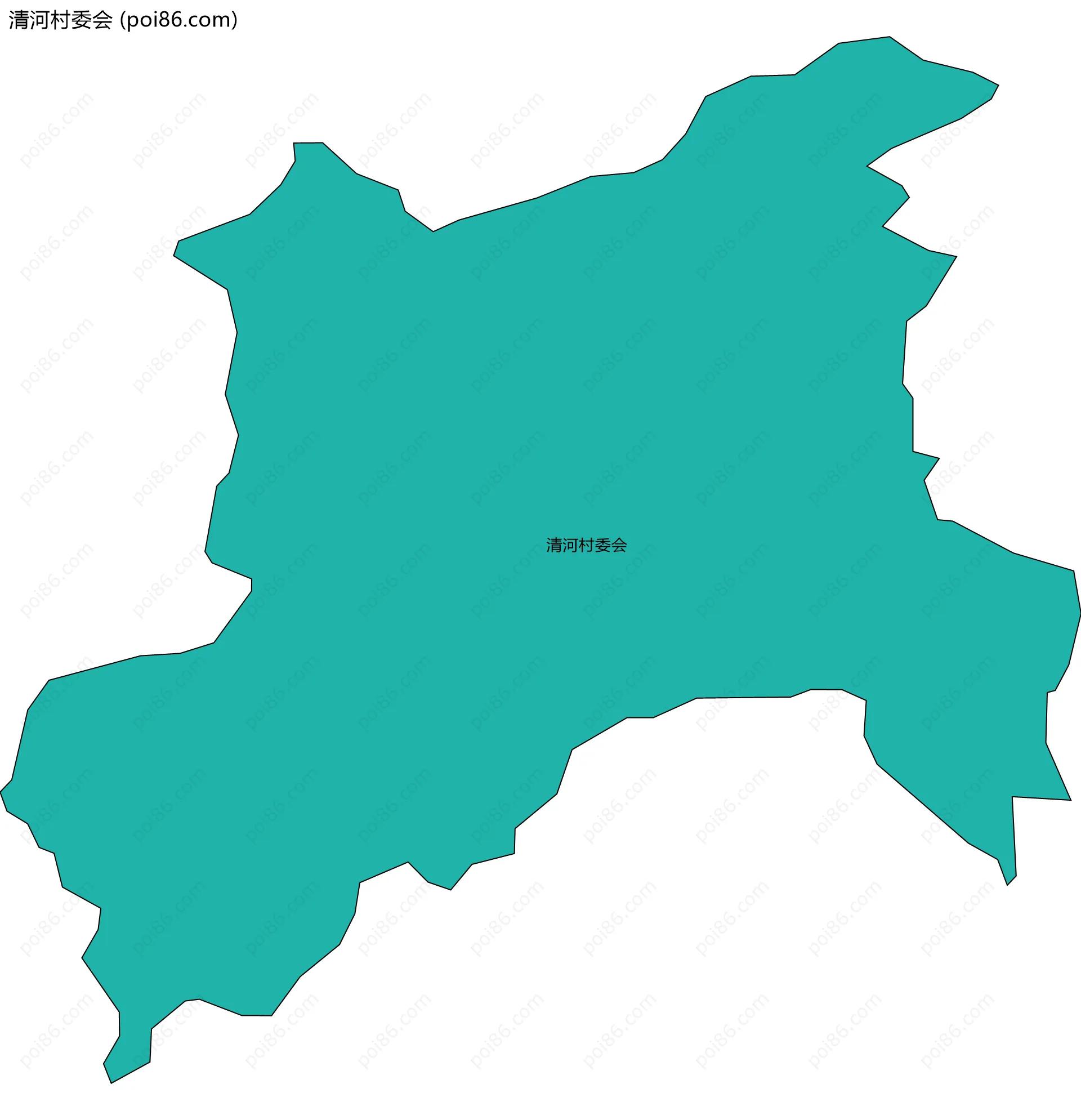 清河村委会边界地图