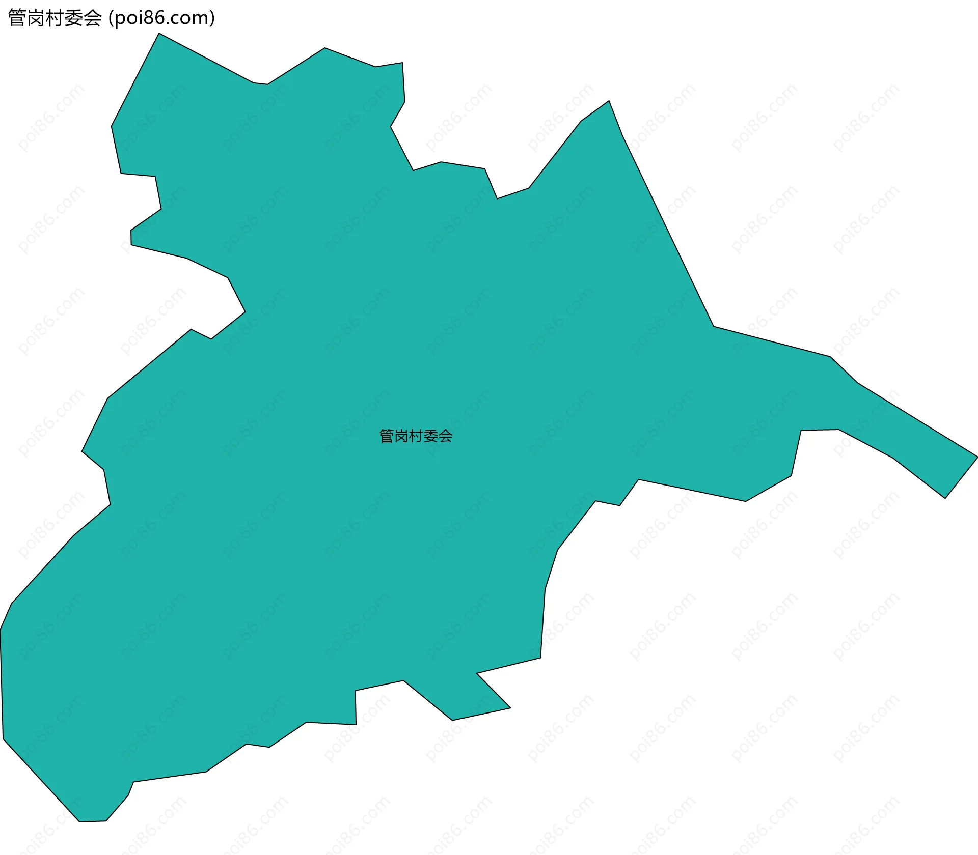 管岗村委会边界地图