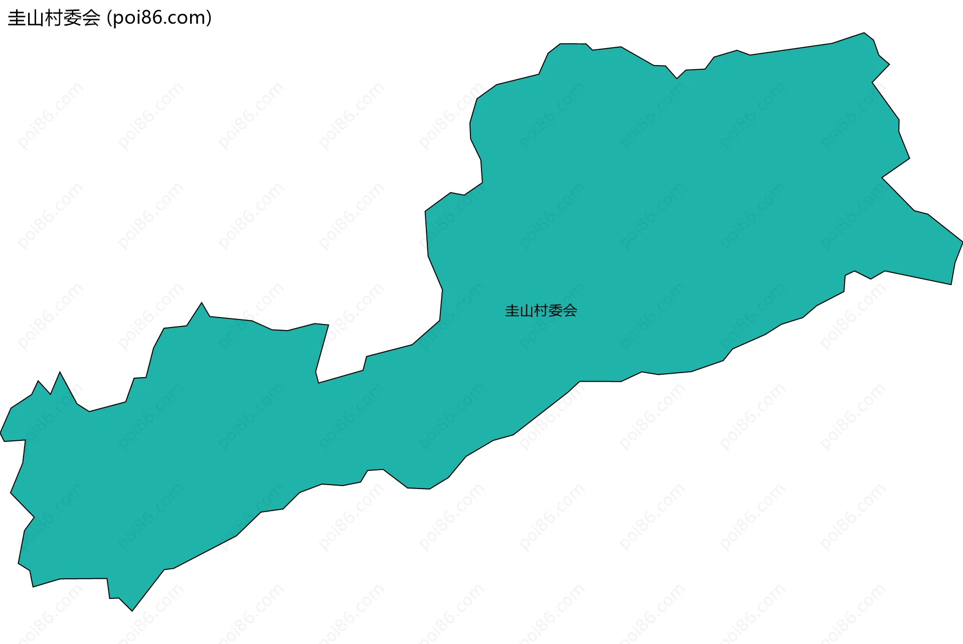圭山村委会边界地图