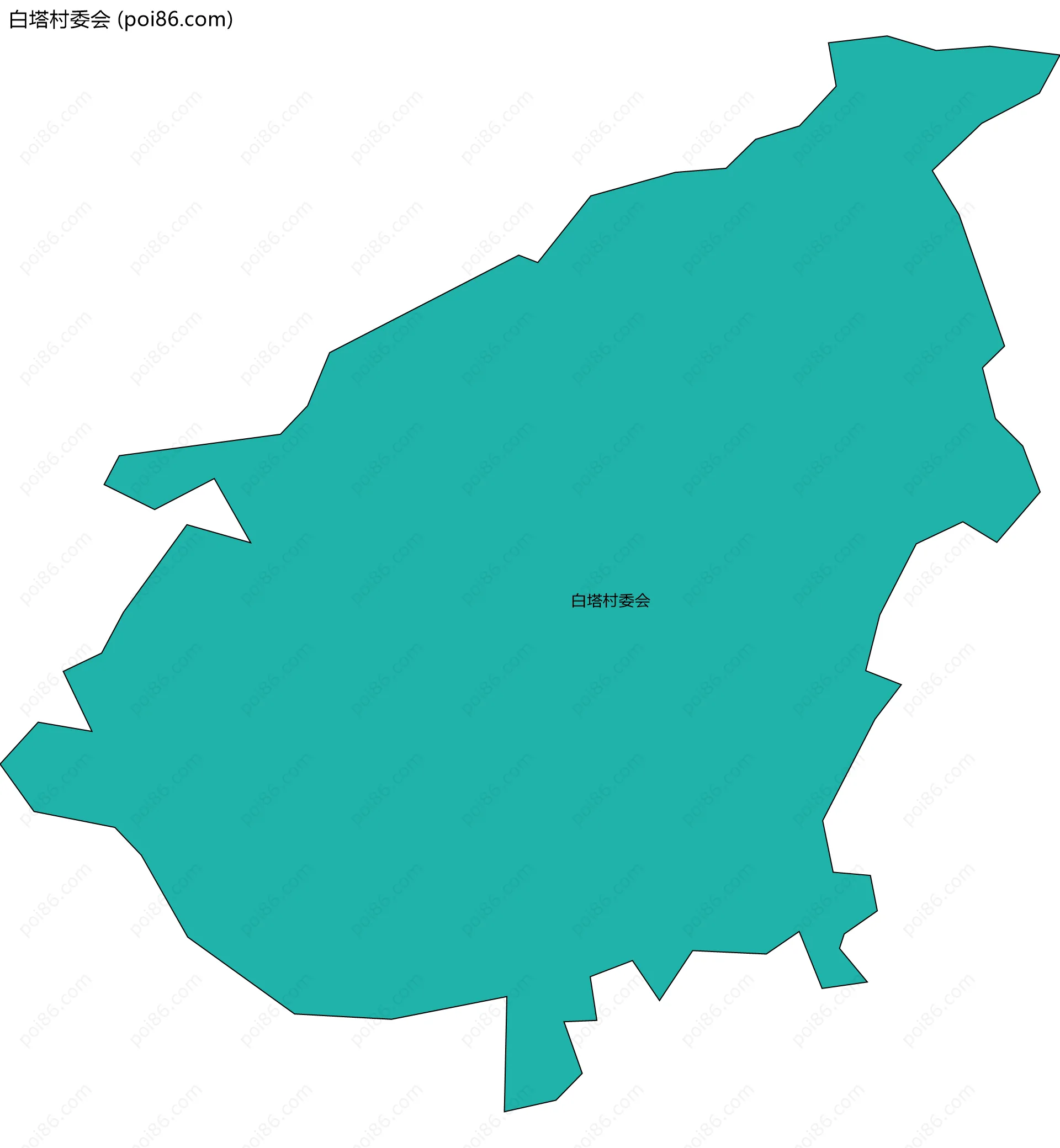 白塔村委会边界地图