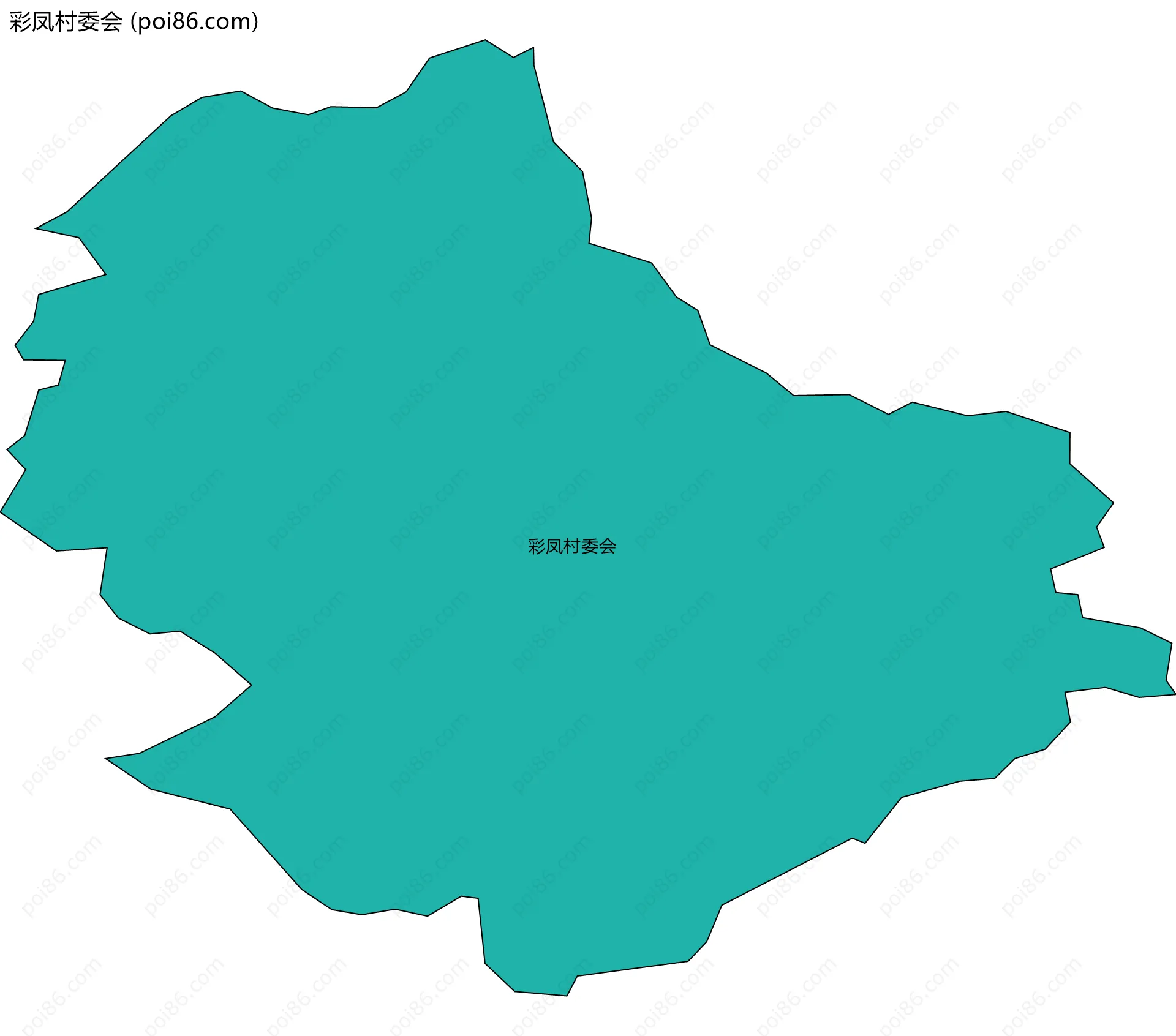 彩凤村委会边界地图