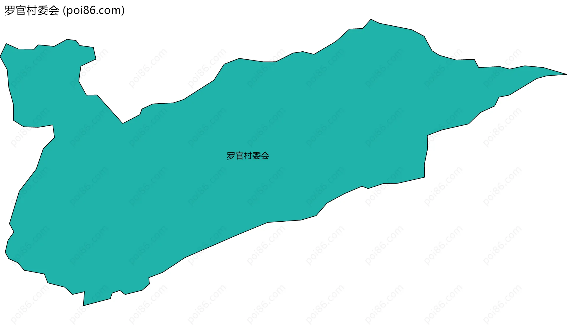 罗官村委会边界地图