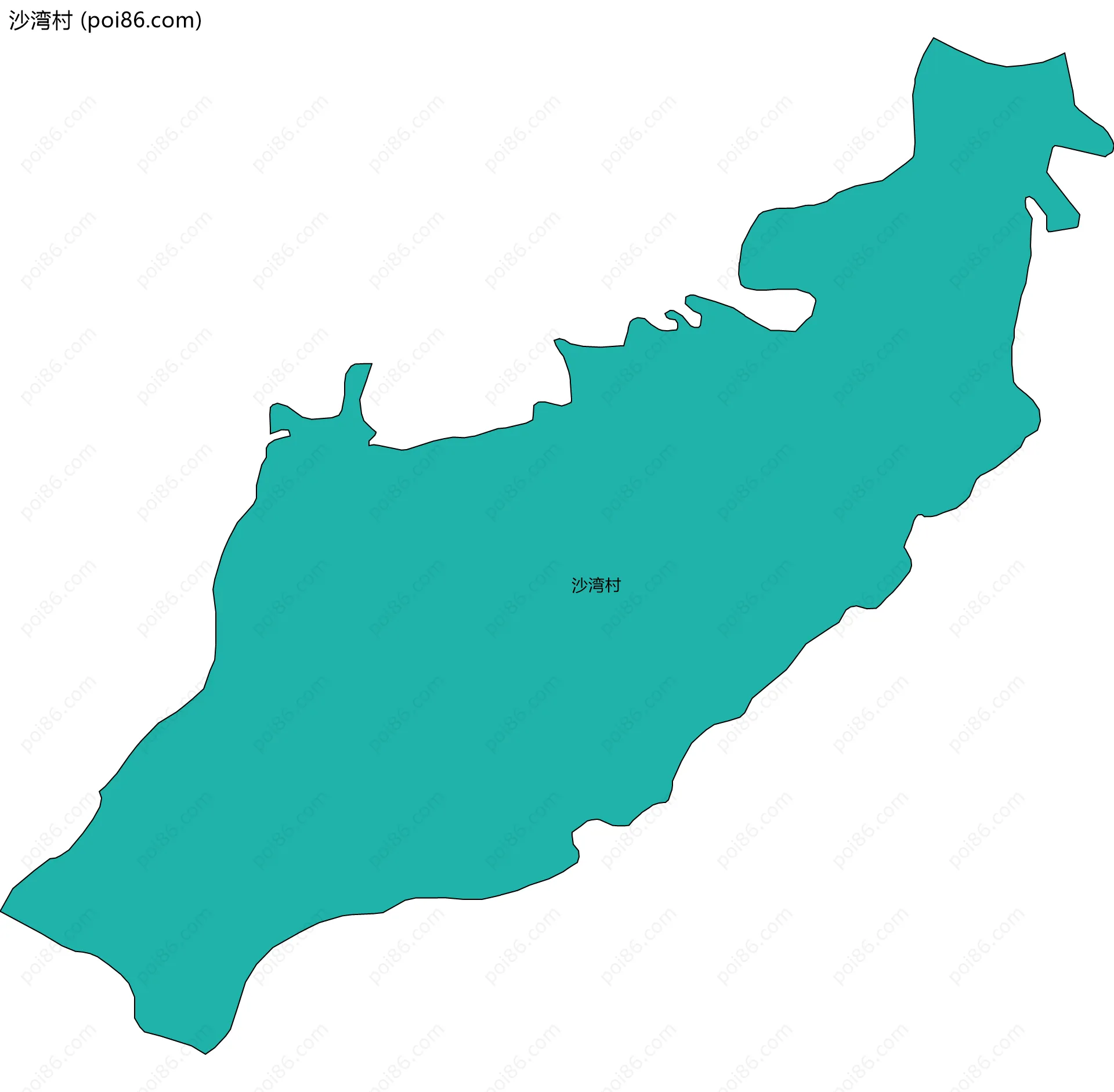 沙湾村边界地图