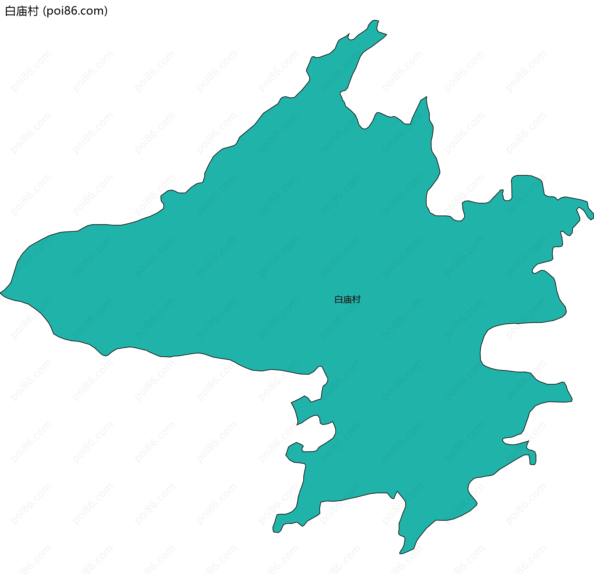 白庙村边界地图