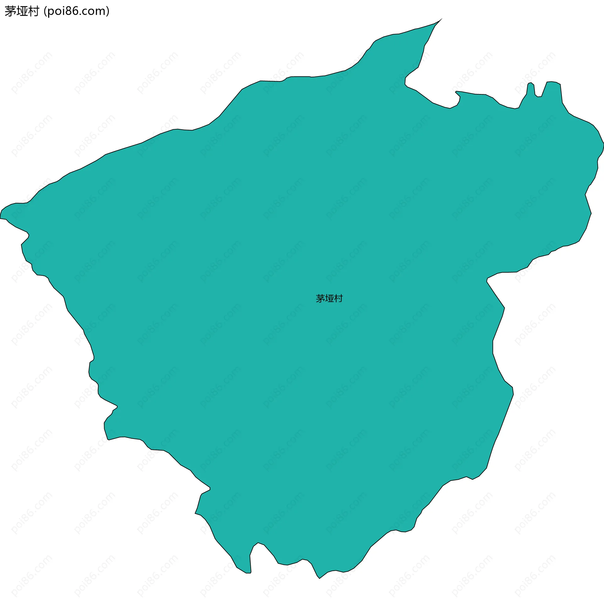 茅垭村边界地图