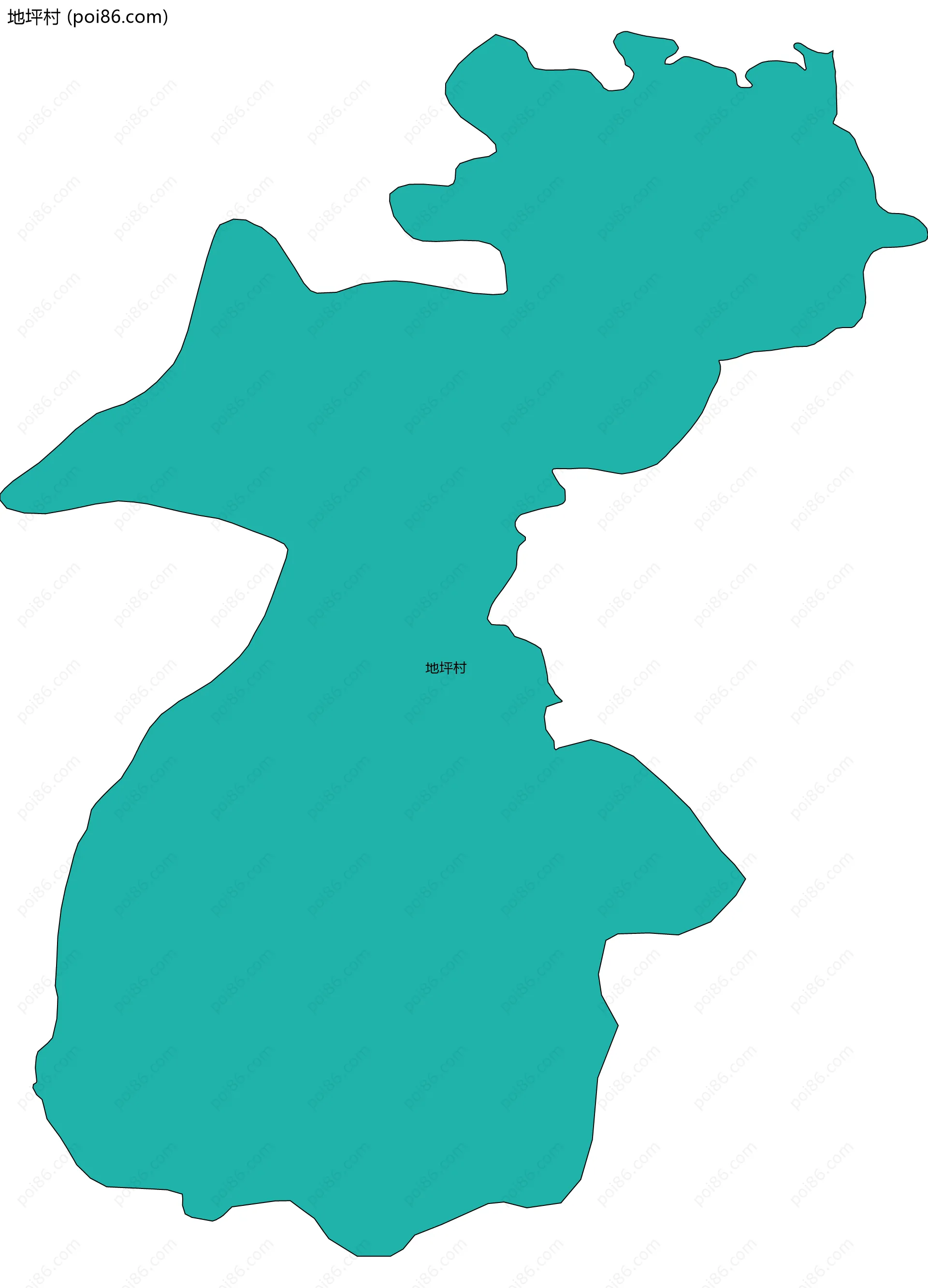 地坪村边界地图