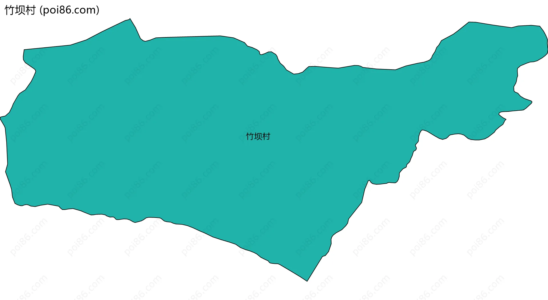 竹坝村边界地图