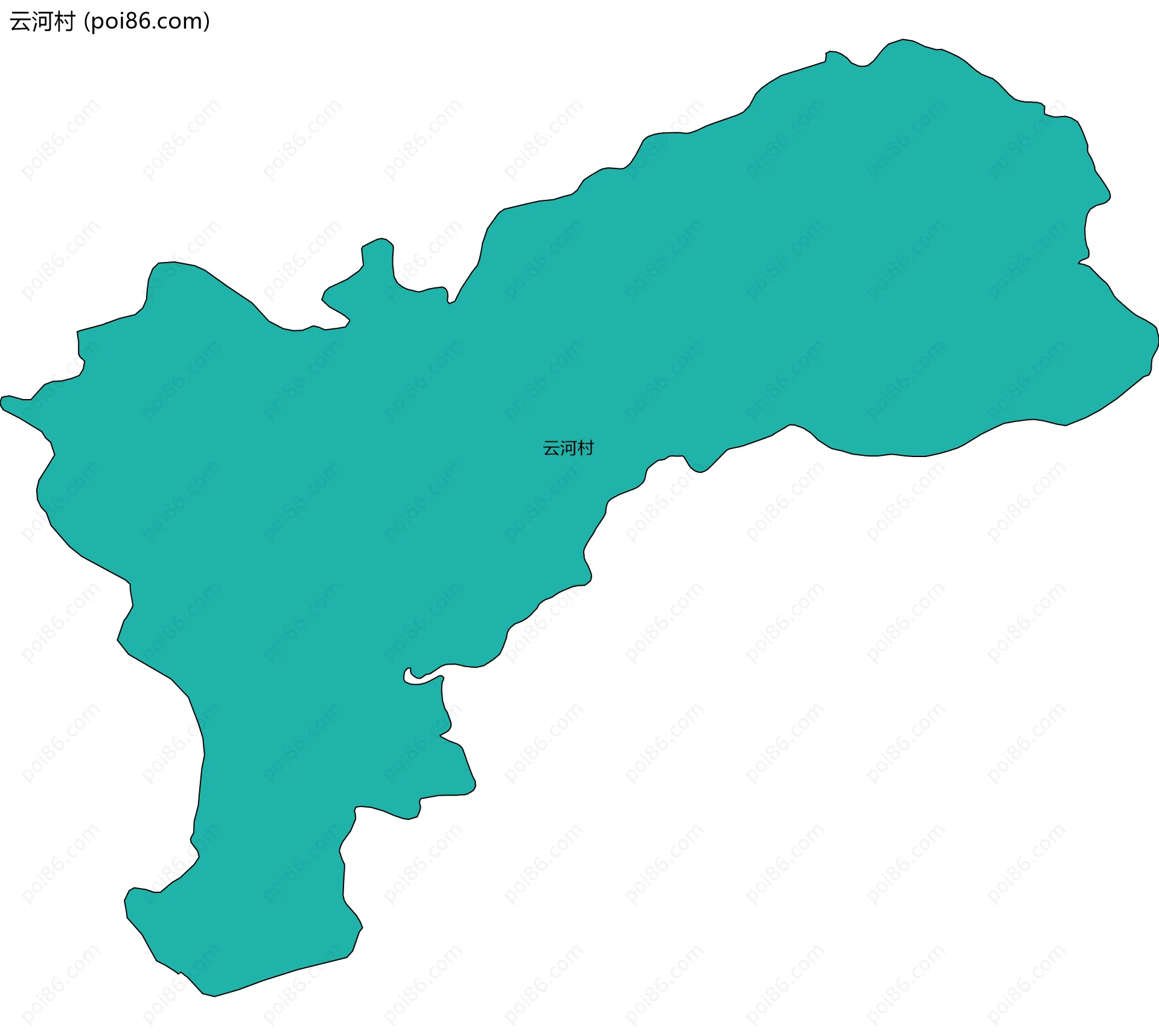 云河村边界地图