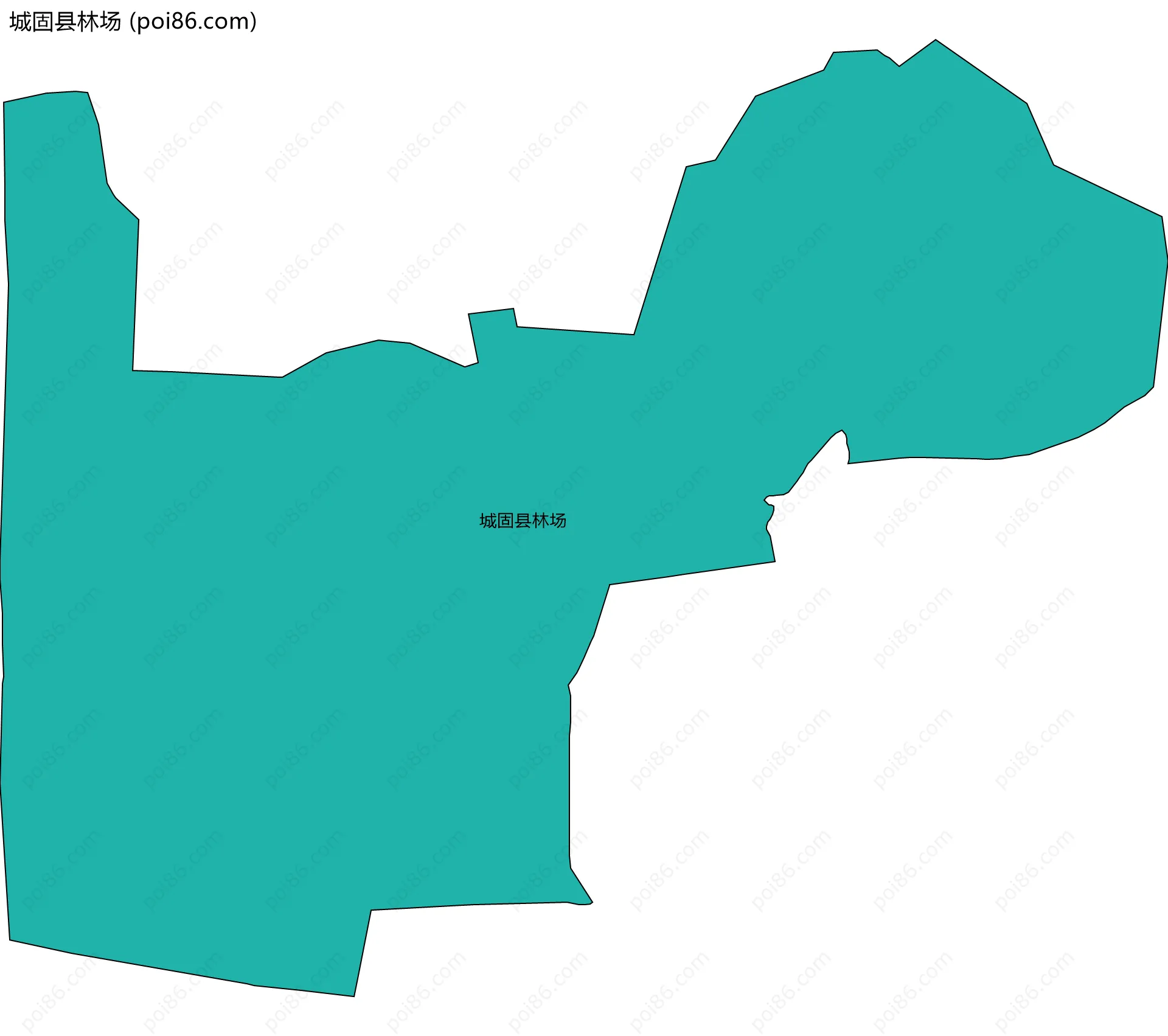 城固县林场边界地图