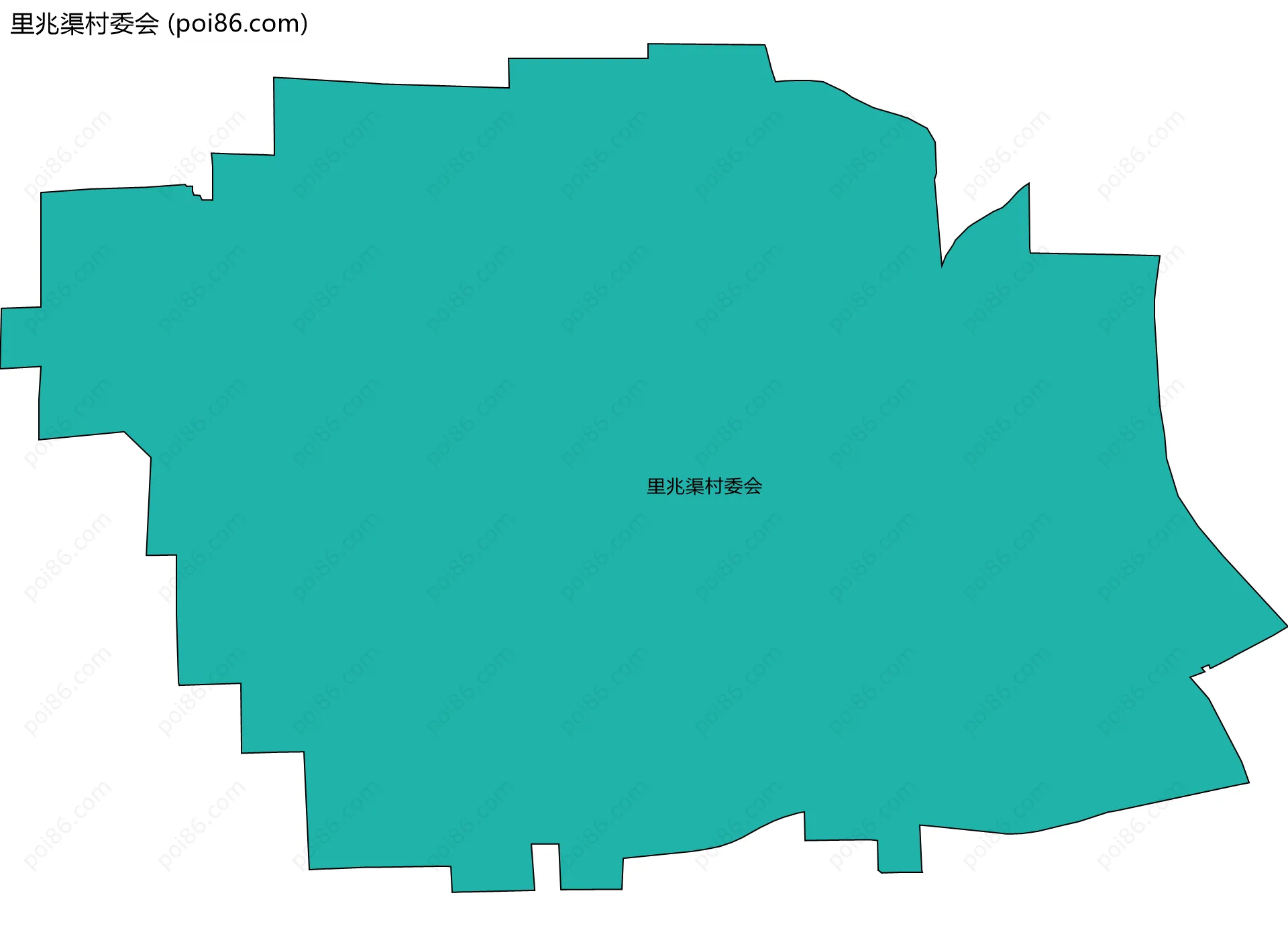 里兆渠村委会边界地图