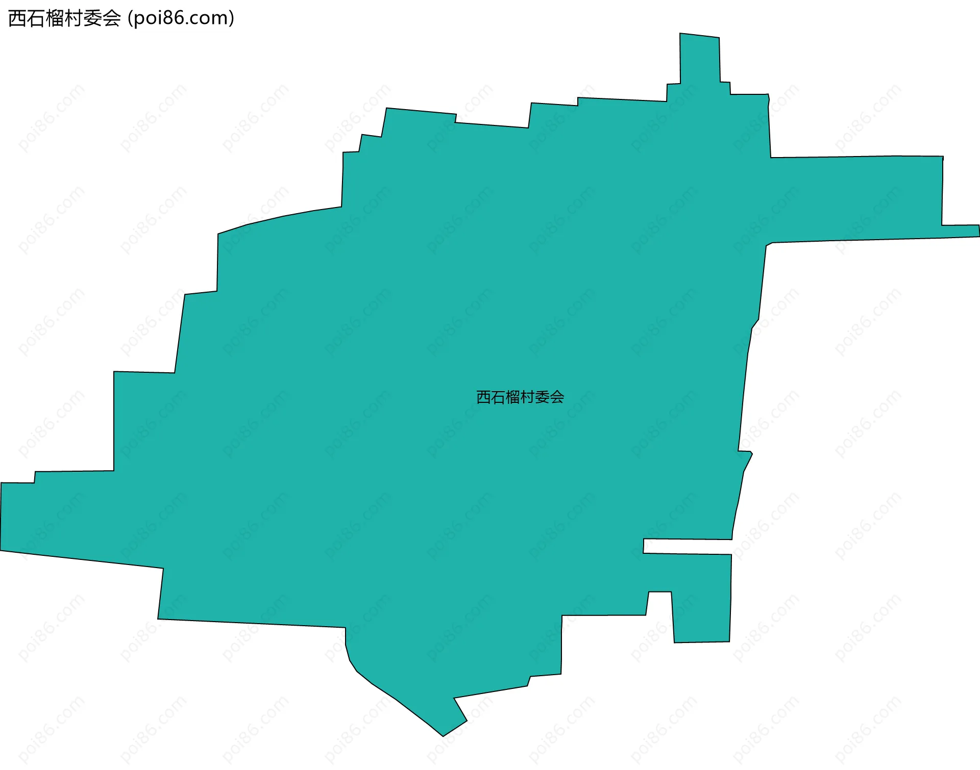 西石榴村委会边界地图