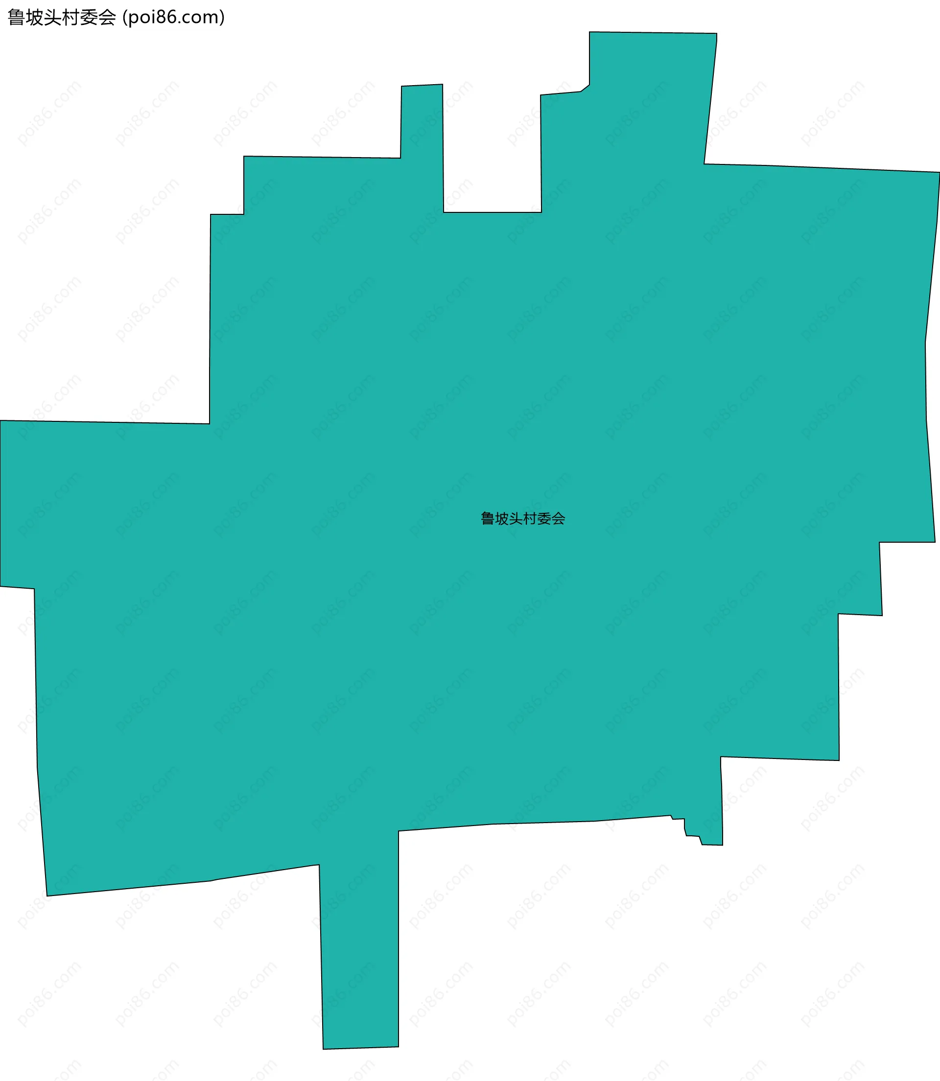 鲁坡头村委会边界地图