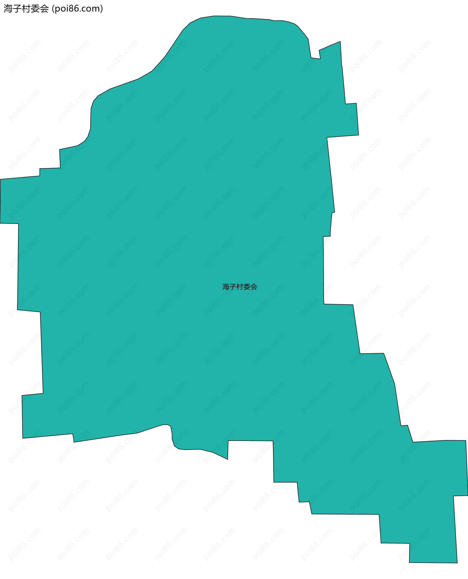 海子村委会边界地图